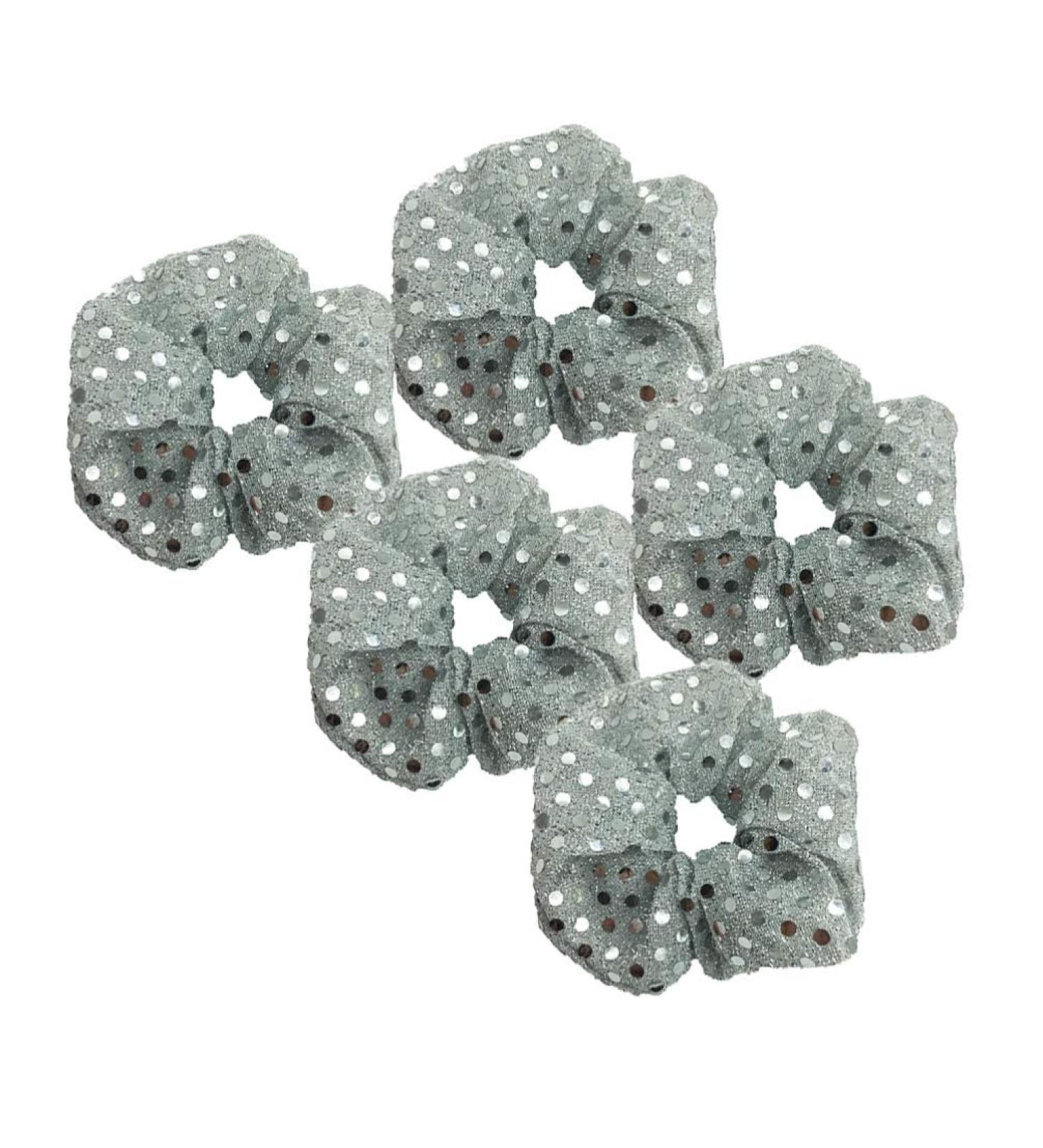 Frcolor 5pcs Christmas Hair Scrunchies - Elastic Sequin Ponytail Holders for Women & Girls | Stylish Hair Jewelry - Buy Online on GoSupps.com