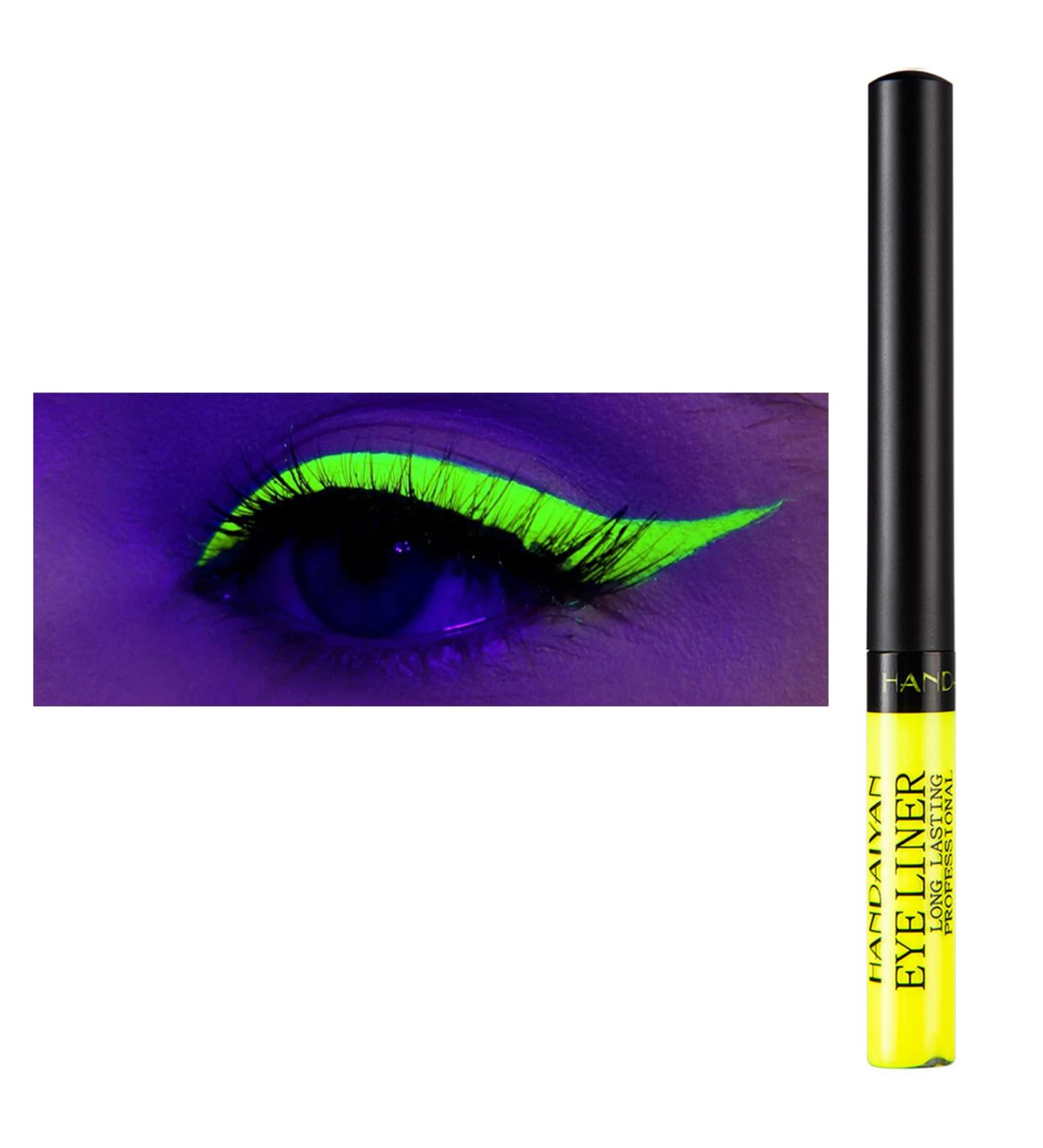 HISUNBEN Matte Liquid Eyeliner Neon Rainbow Colorful Eyeliner Pencil Waterproof Long Lasting Smudgeproof Eye Liners Makeup Gift For Women UV Yellow - Buy Online on GoSupps.com