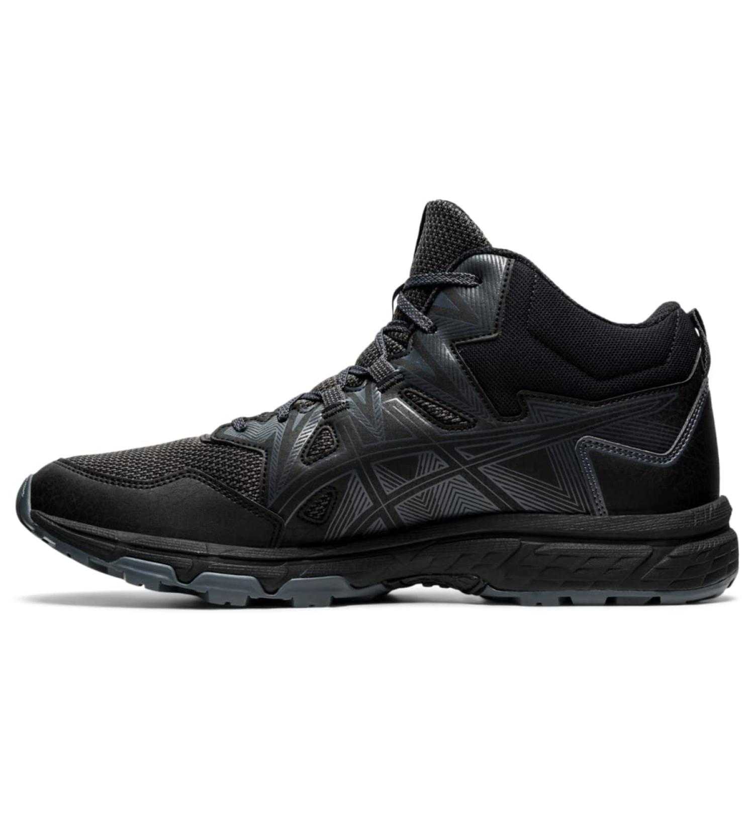 ASICS Men's Gel-Venture 8 Mid Top Running Shoes 10.5 - Black/Black - Buy Online on GoSupps.com