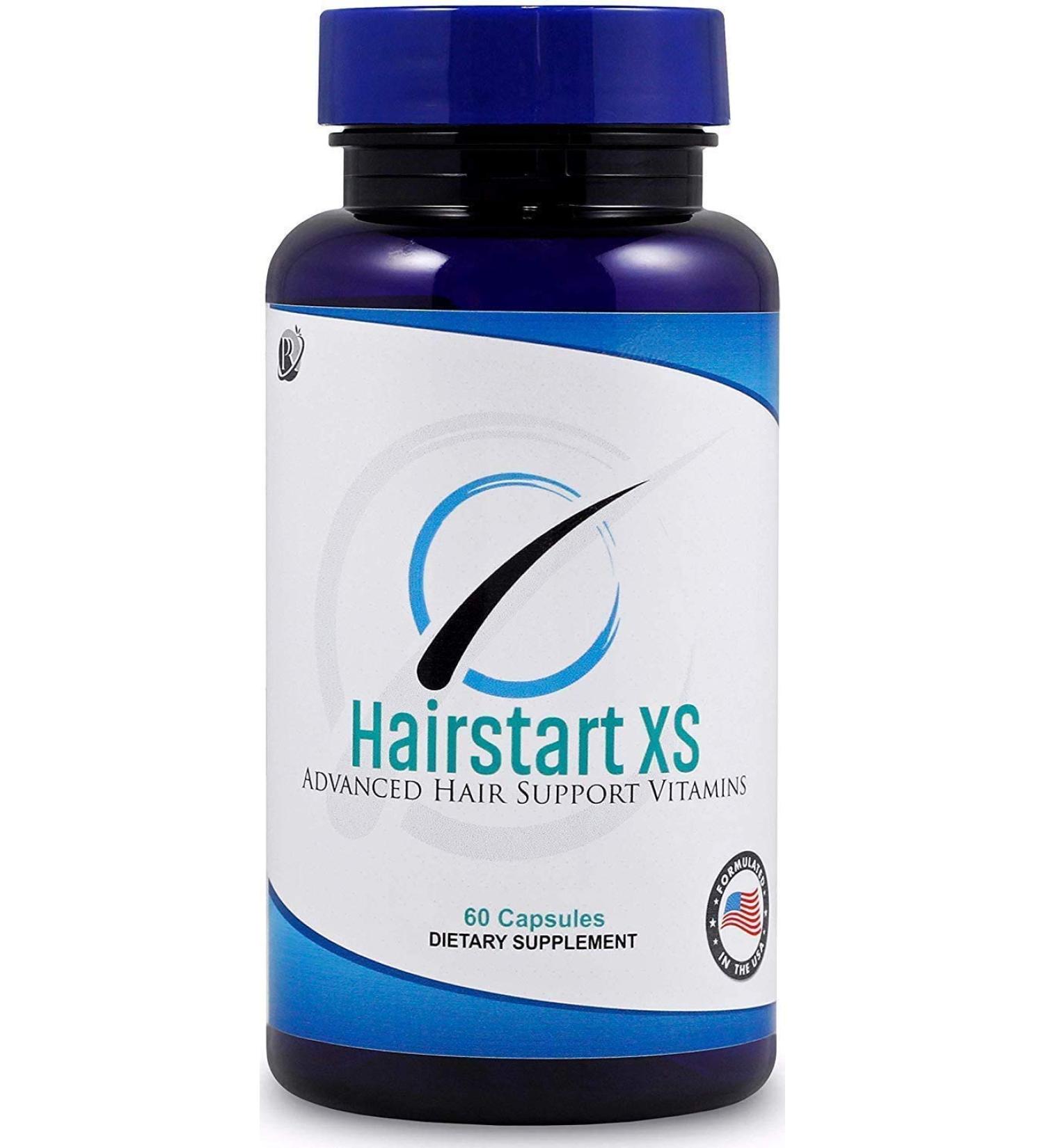 Hairstart XS: Powerful Natural Hair Growth Vitamins, Stops Hair Loss, Balding, Thinning. Promotes Hair Regrowth, All Hair Types, Men and Women, 30 Day Supply