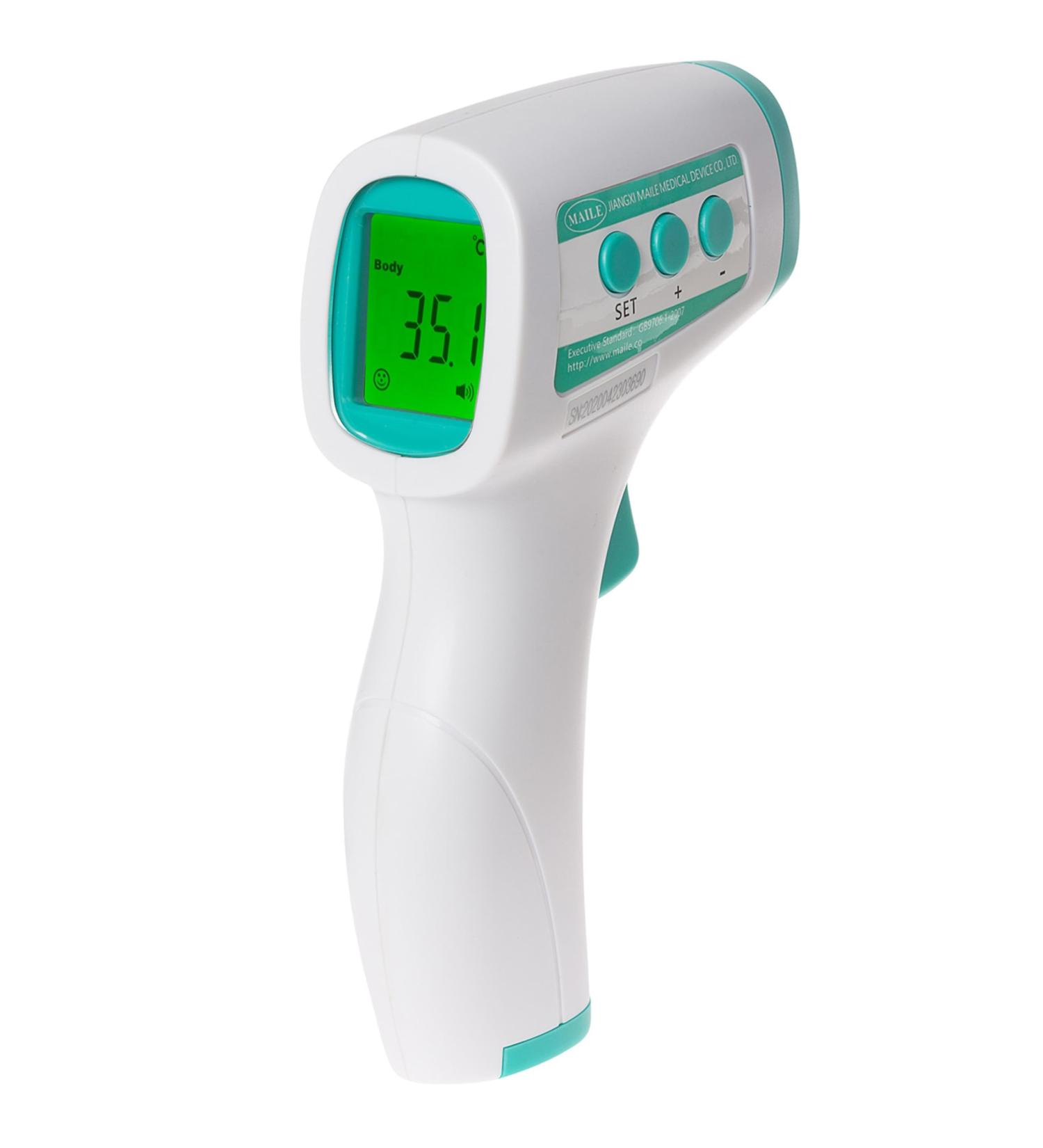 Maplin Forehead Thermometer | Non-Contact Infrared | Instant Reading | Fever Alarm | LCD Display | C/F Switch - Buy Online on GoSupps.com