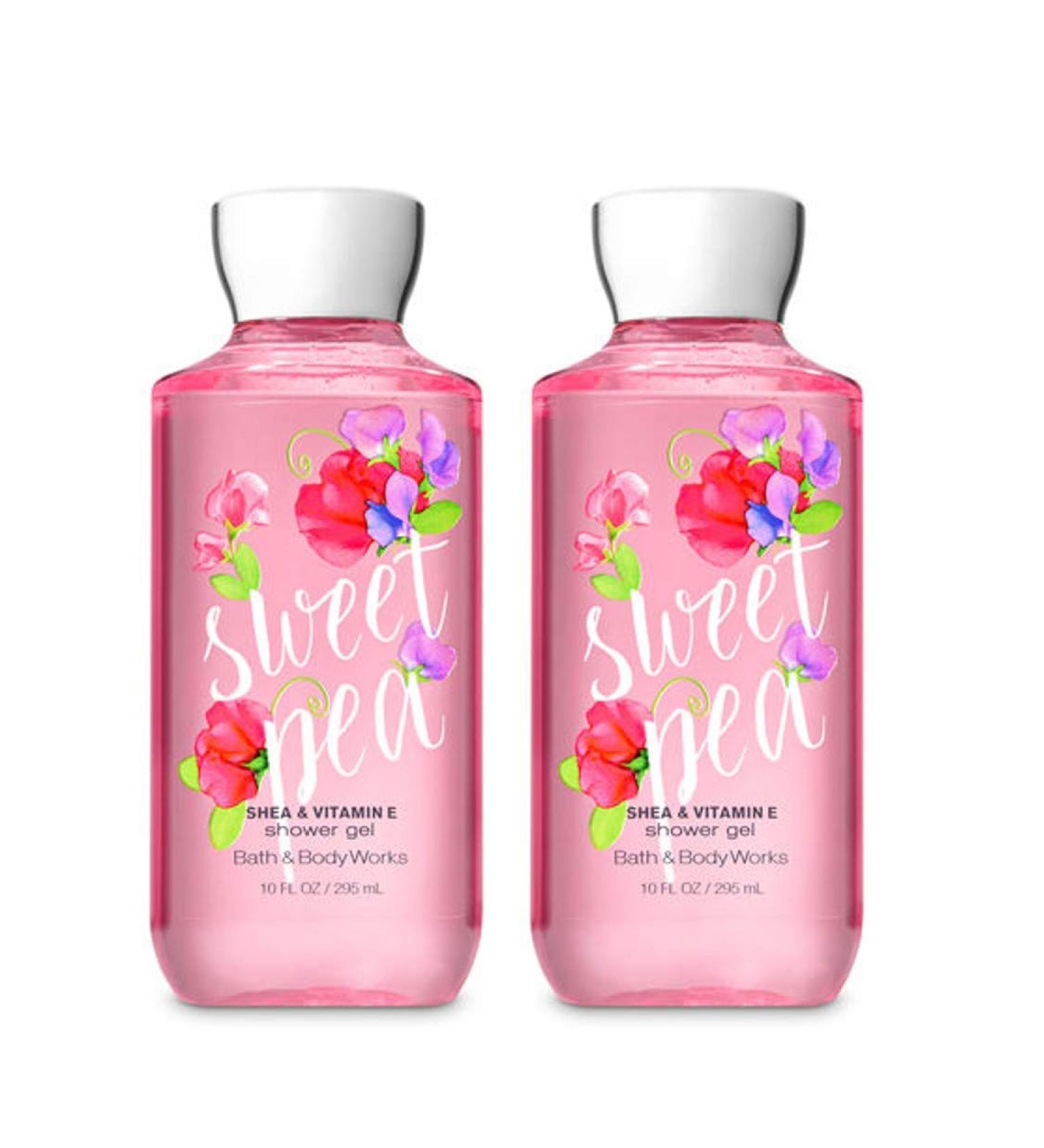 Bath & Body Works Sweet Pea Shower Gel 10 Oz SET of TWO