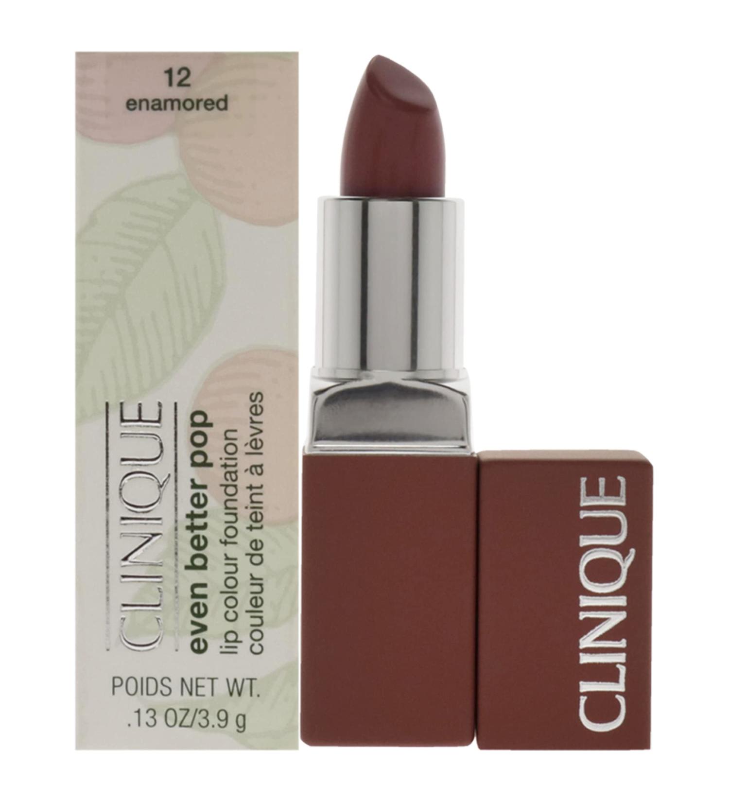 Clinique Even Better Pop Lip Colour Foundation Lipstick - Enamored (12) - 0.13 oz - Women's Lipstick - Buy Online on GoSupps.com
