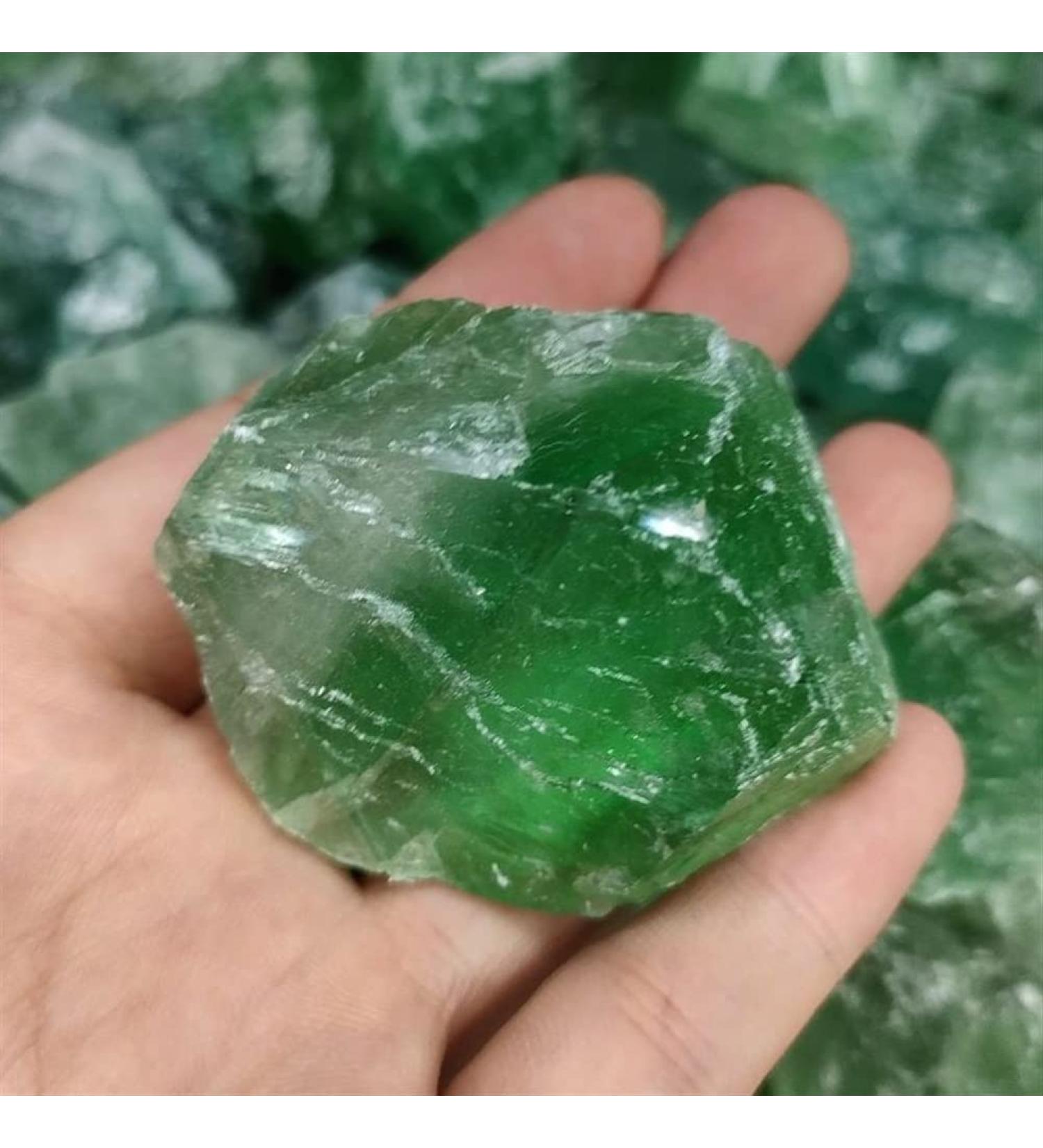 Gems for Decoration 1pc 40-60g Natural raw Green Fluorite Rough Natural Quartz Crystals for Aura Crystal - Buy Online on GoSupps.com