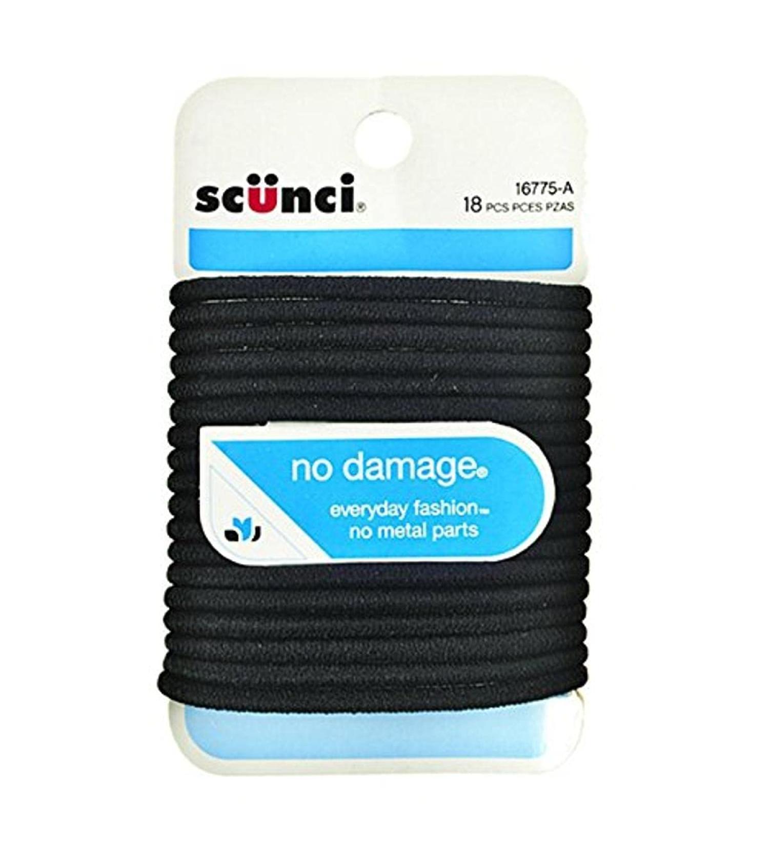 No Damage Elastic Hair Bands Black by Scunci - Buy Online on GoSupps.com
