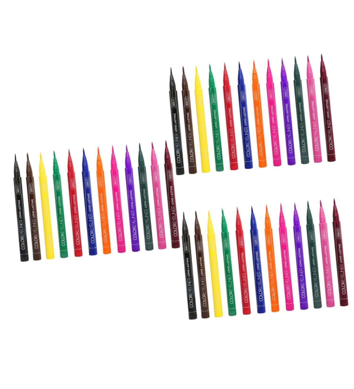 FOMIYES 36 Pcs Eyeliner Pencil Matte Colored Eyeliner Eyeline Liquid Pencil Liquid Eyeliner Painted Makeup 1 count (Pack of 1) As Shownx3pcs - Buy Online on GoSupps.com