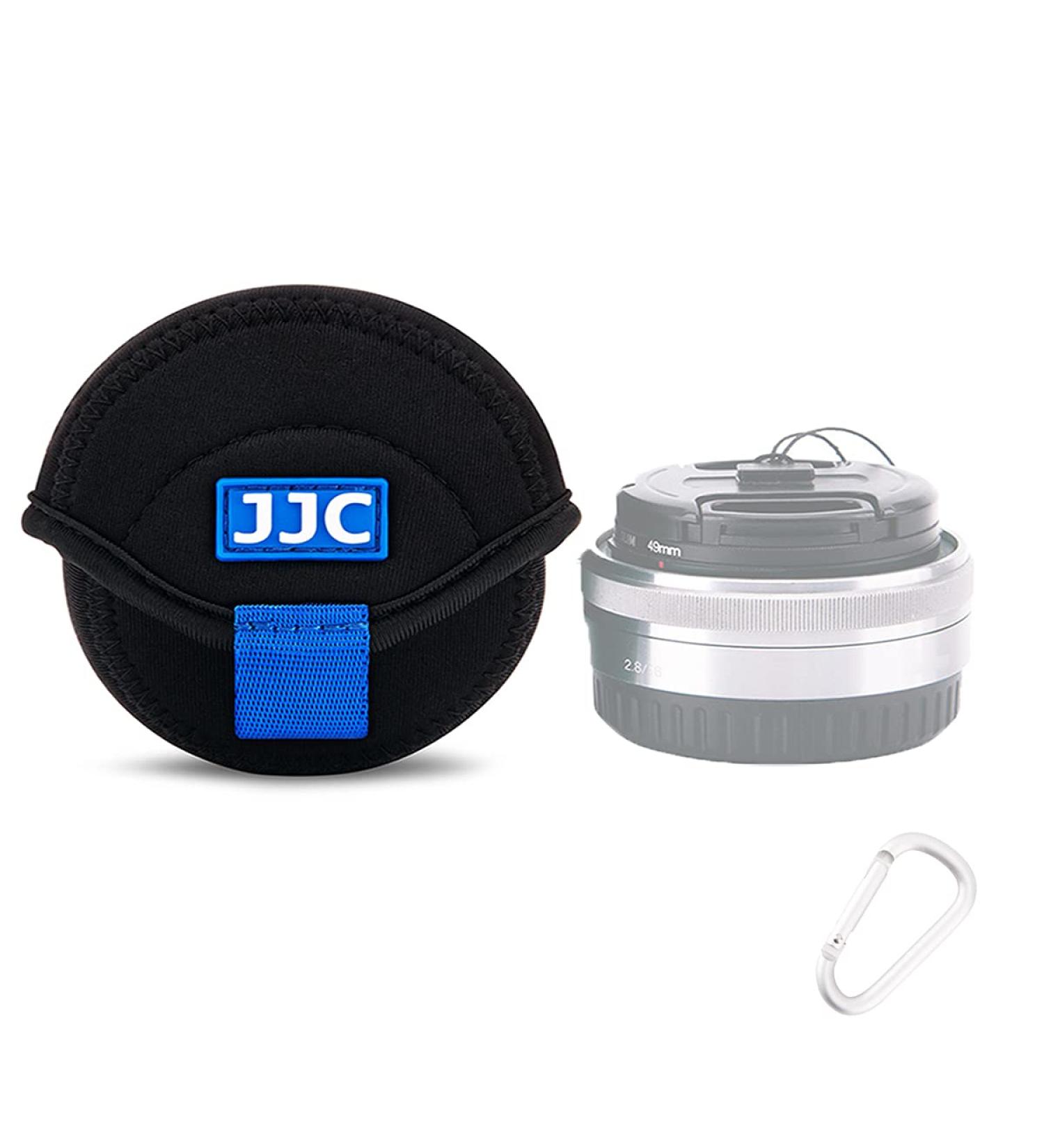 JJC Water Resistant Neoprene Lens Pouch for Mirrorless Lenses - Canon EF-M 22mm, Sony E PZ 16-50mm, Fujifilm XF27 - 2.4 x 1.6 Inches - Buy Online on GoSupps.com