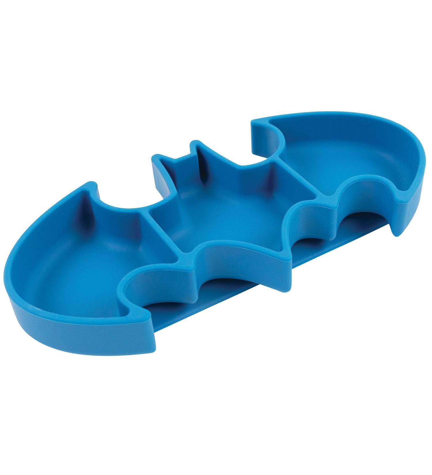 Bumkins Batman Silicone Suction Plate for Toddlers & Babies | Baby Led Weaning & Feeding Supplies | Platinum Silicone | Blue - Buy Online on GoSupps.com