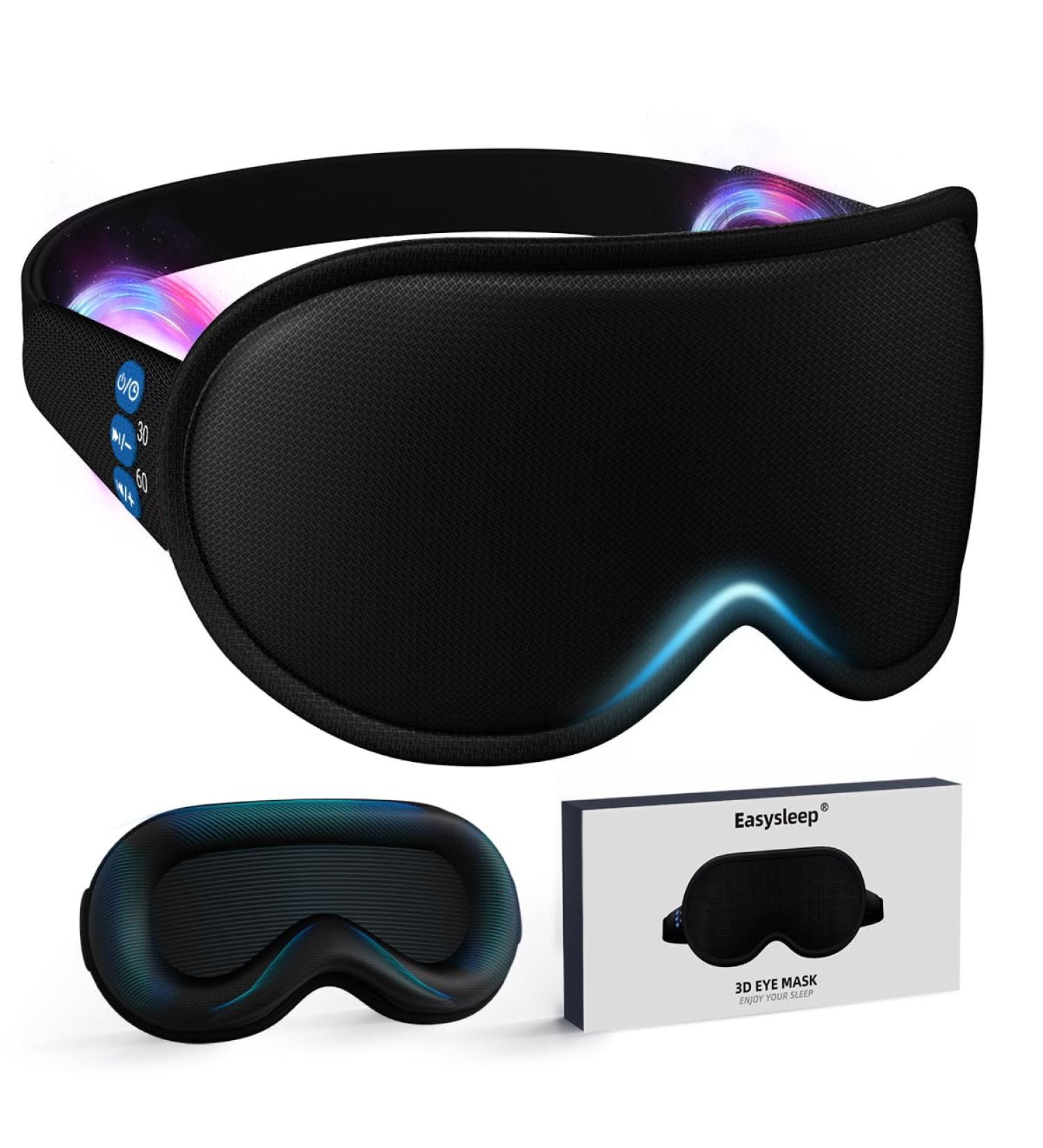 Buy Easysleep 3D Sleep Mask with Bluetooth Headphones | White Noise Eye Mask | 31 Soothing Sounds | Adjustable & Light Blocking | Ideal Travel Gift for Men & Women - Buy Online on GoSupps.com