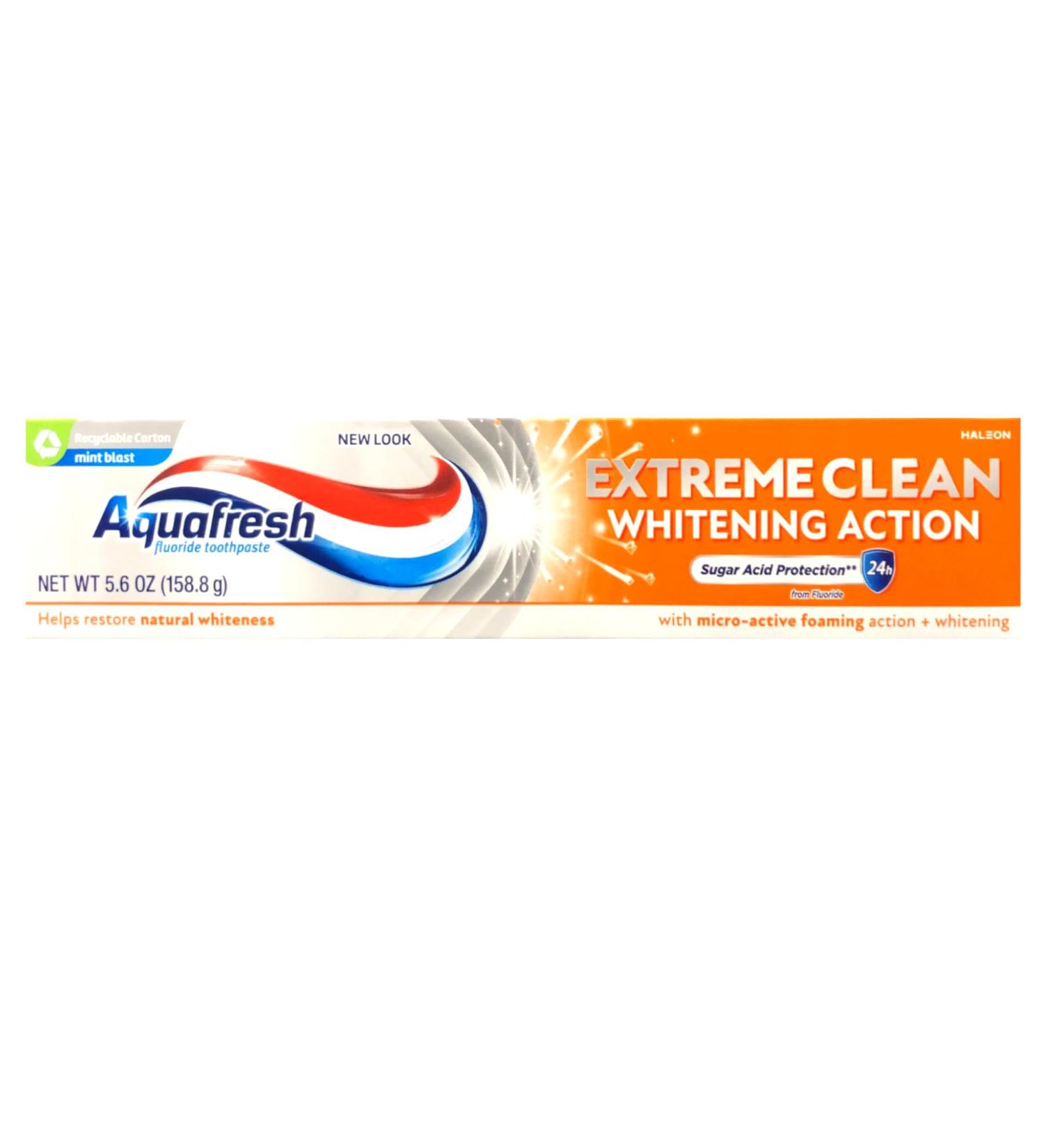 Aquafresh Extreme Clean Powder White Toothpaste 90ml - Buy Online on GoSupps.com