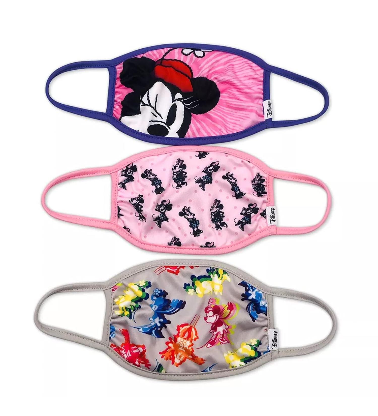 Disney Minnie Mouse Kids Cloth Face Masks Pack of 3 - Ages 6 to 9, Washable Reusable Non-Medical, Pink - Berkshire Fashions - Buy Online on GoSupps.com