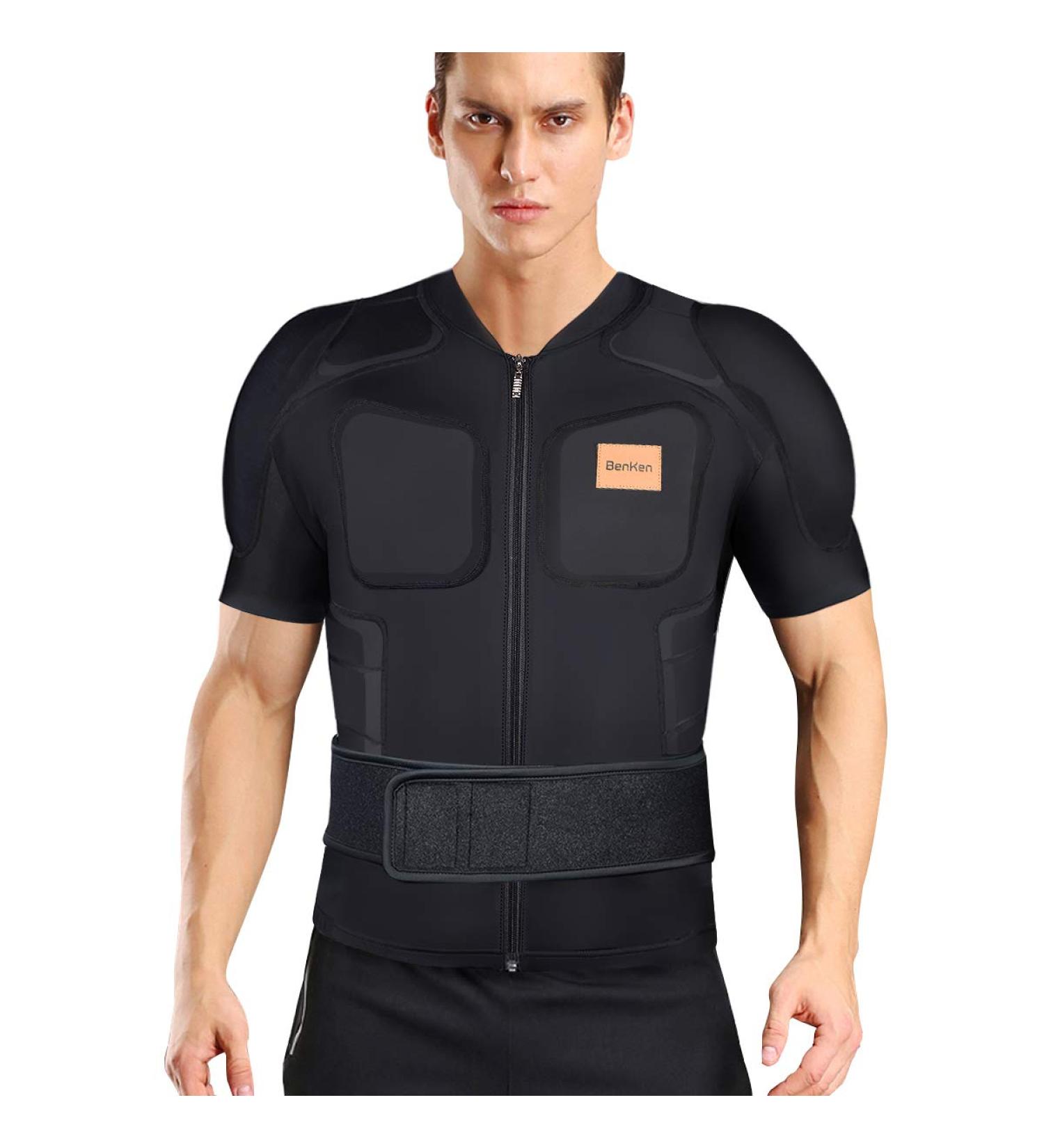 Benken Skiing Body Short Protector - Adjustable Protective Jacket for Men & Women with Chest Shoulder & Back Pads - Buy Online on GoSupps.com