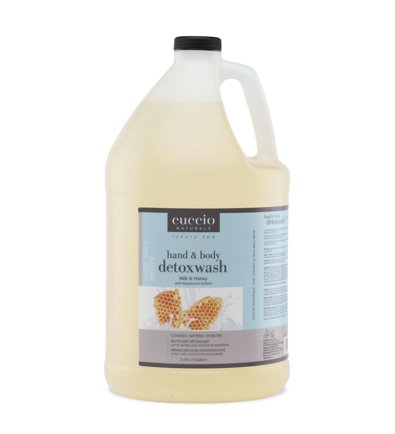 Cuccio Naturale Milk & Honey Hand & Body Detox Wash 1 Gallon (128 oz) Spa Size Professional Cleanser Soothing & Hydrating Formula with Magnesium Sulfate pH-Balanced Moisturizing Body Wash - Buy Online on GoSupps.com
