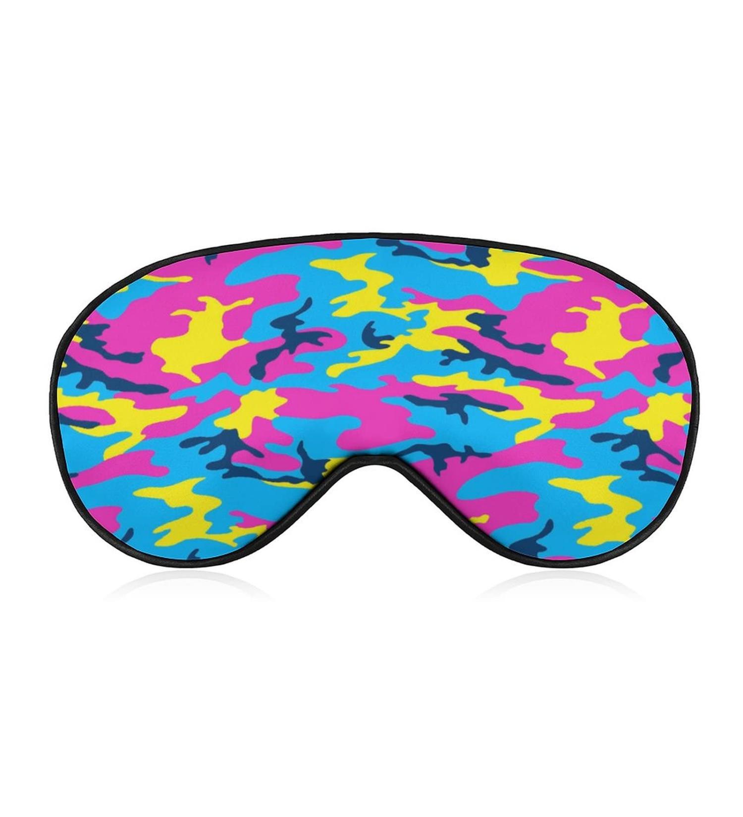 Premium Neon Camouflage Sleep Mask for Women - Adjustable Eye Shades with Elastic Strap | International Shipping Available - Buy Online on GoSupps.com