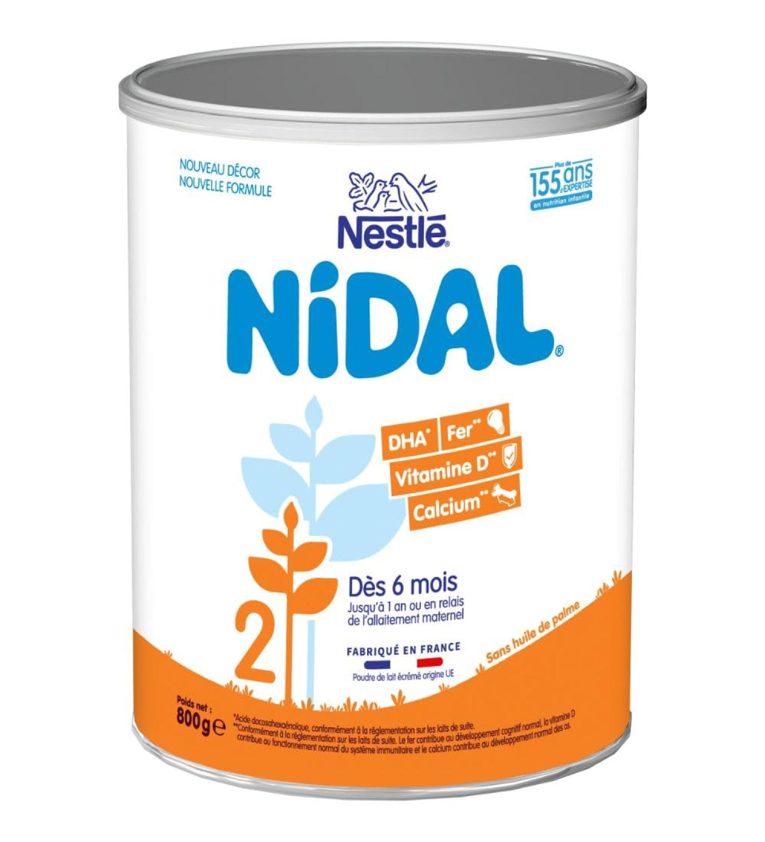 Nestl Nidal 2 Baby Milk Powder 6 to 12 Months - Box of 800 g - Buy Online on GoSupps.com
