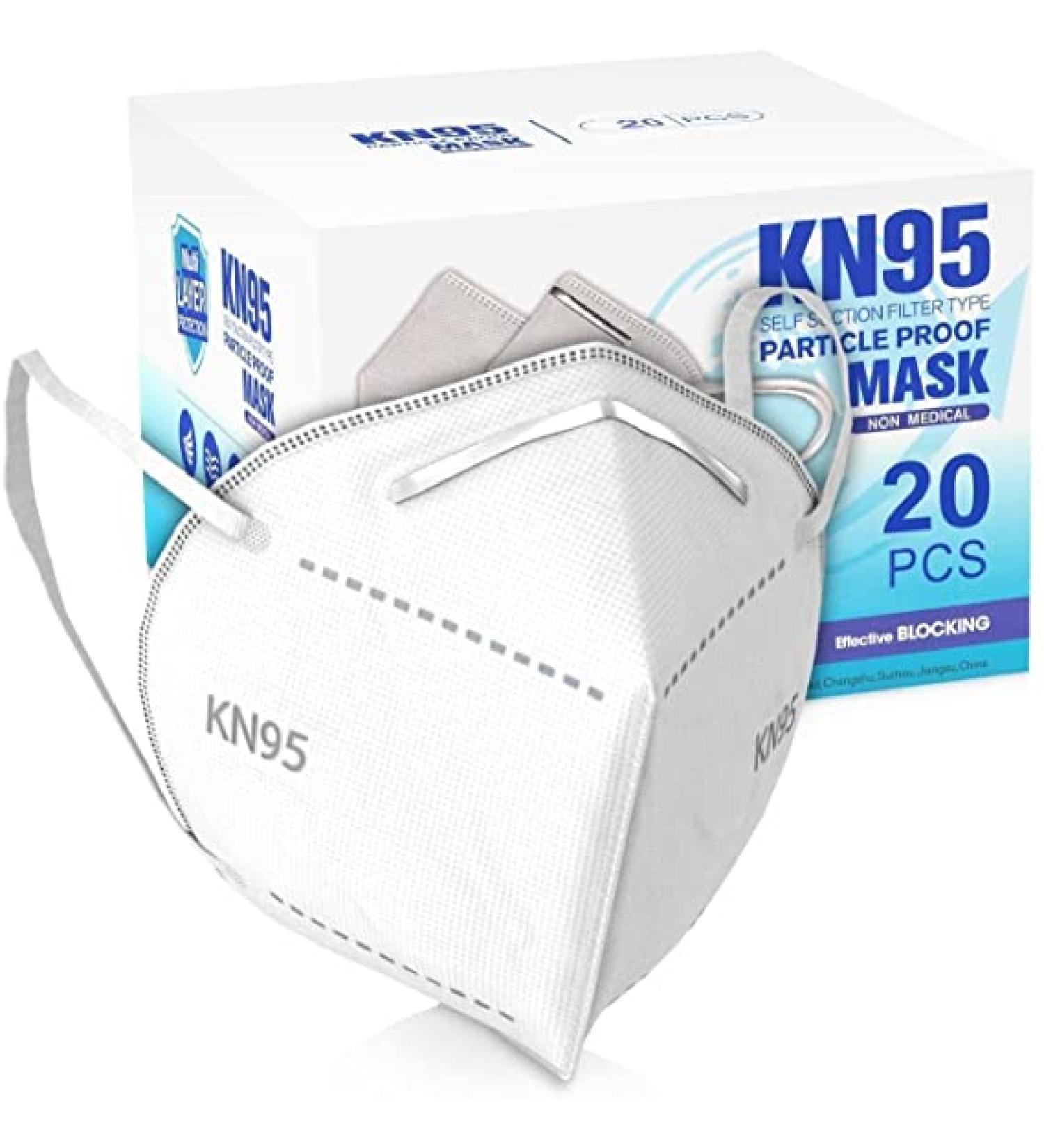 artnaturals Face Mask - 20 Pack Disposable Face Masks Protection W/Ear-loop Filtered Masks From Dust Pollen - Nose Mouth Cover Ideal for Everyday Use Extra 5 Layers protection Kids Adult