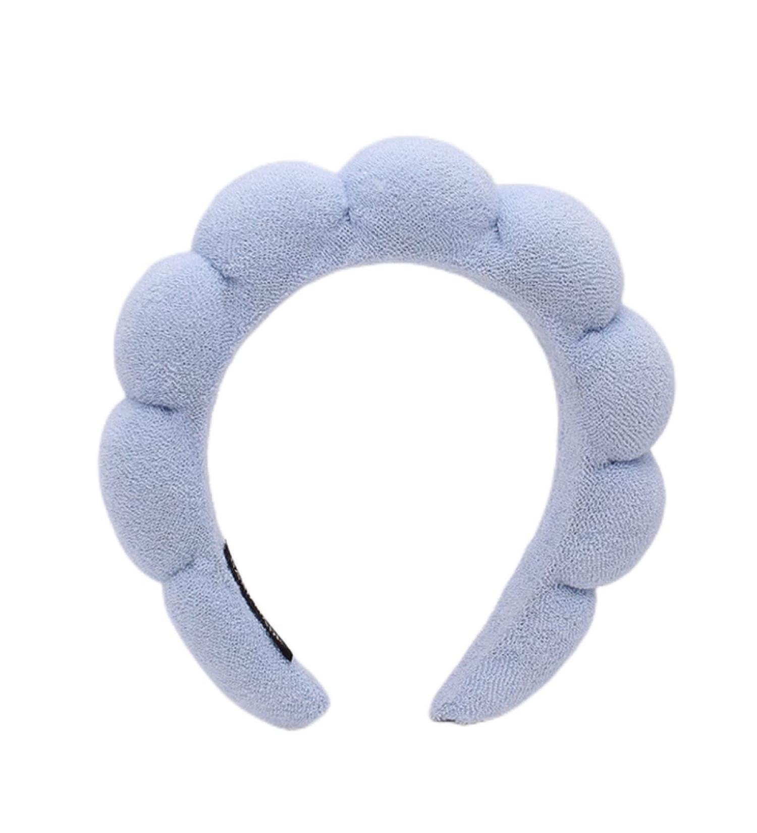 Cute Terry Towel Spa Headband for Women - Blue | Ideal for Skincare, Makeup Removal, and Washing Face - Buy Online on GoSupps.com