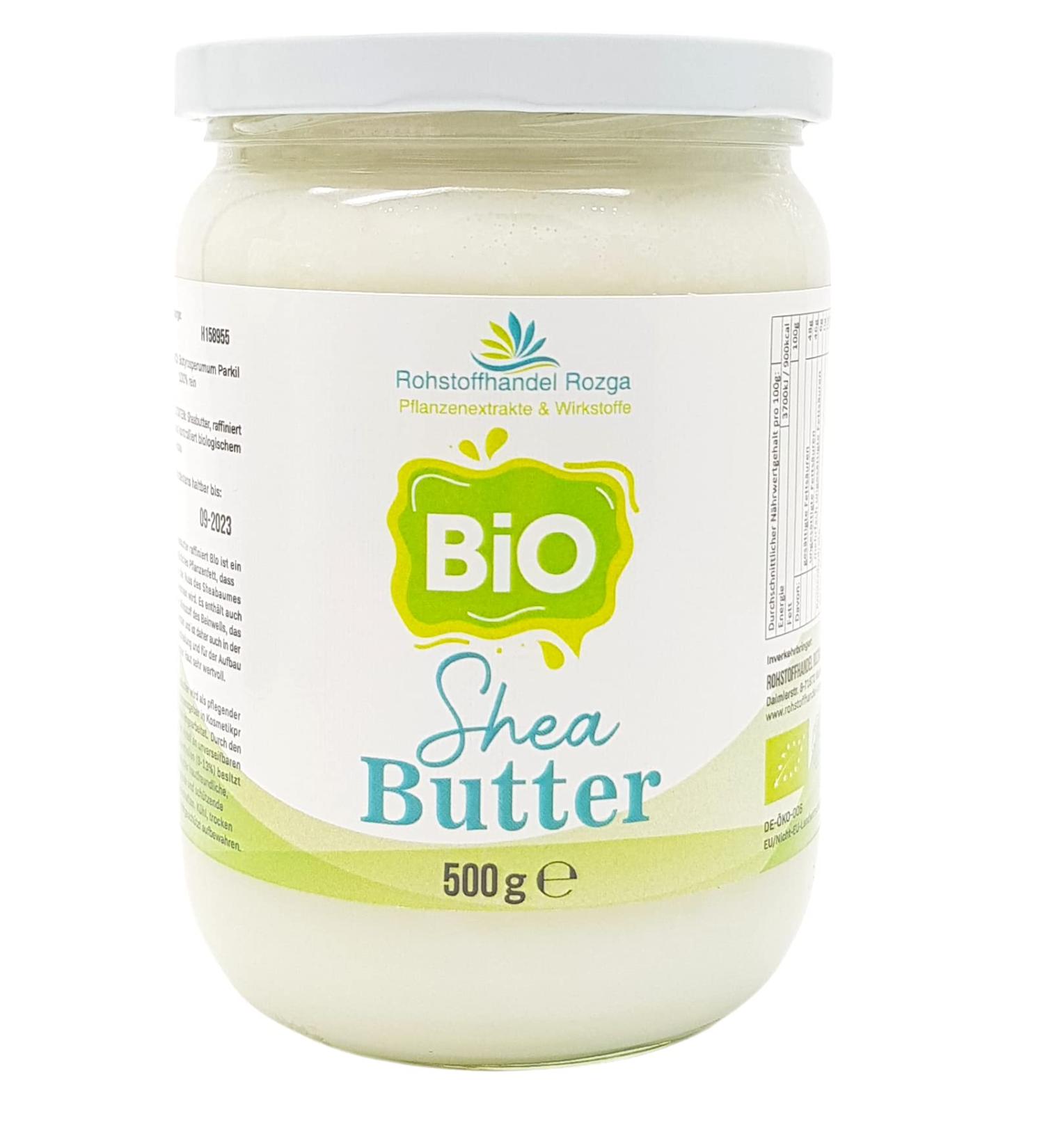 Organic Shea Butter 500g - 100% Pure Top Quality - Premium Glass Packaging for Worldwide Shipping - Buy Online on GoSupps.com