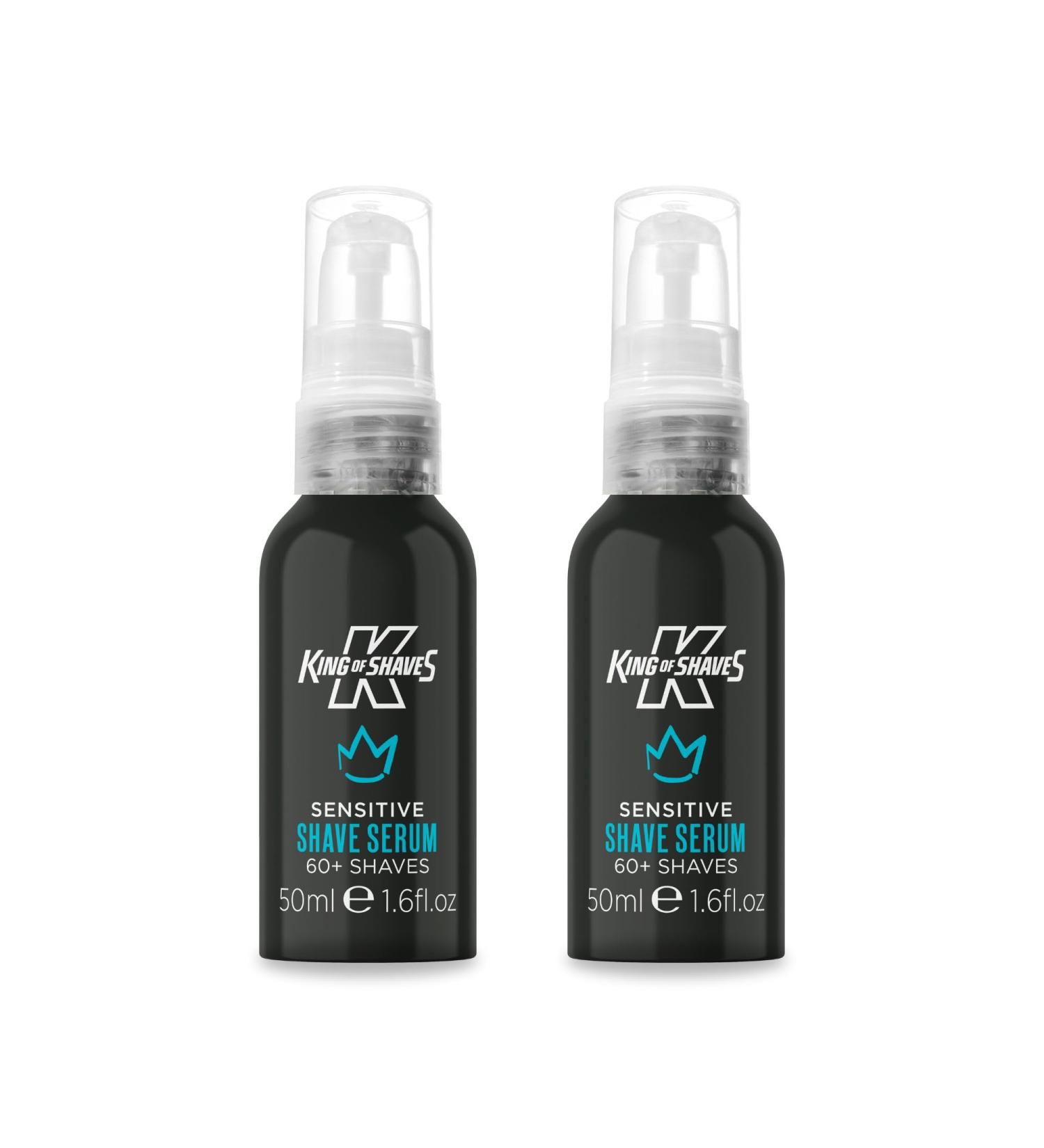 King of Shaves Advanced Sensitive S rum de rasage visage pour homme 50 ml TWIN PACK 50 ml (Lot de 2) - Buy Online on GoSupps.com