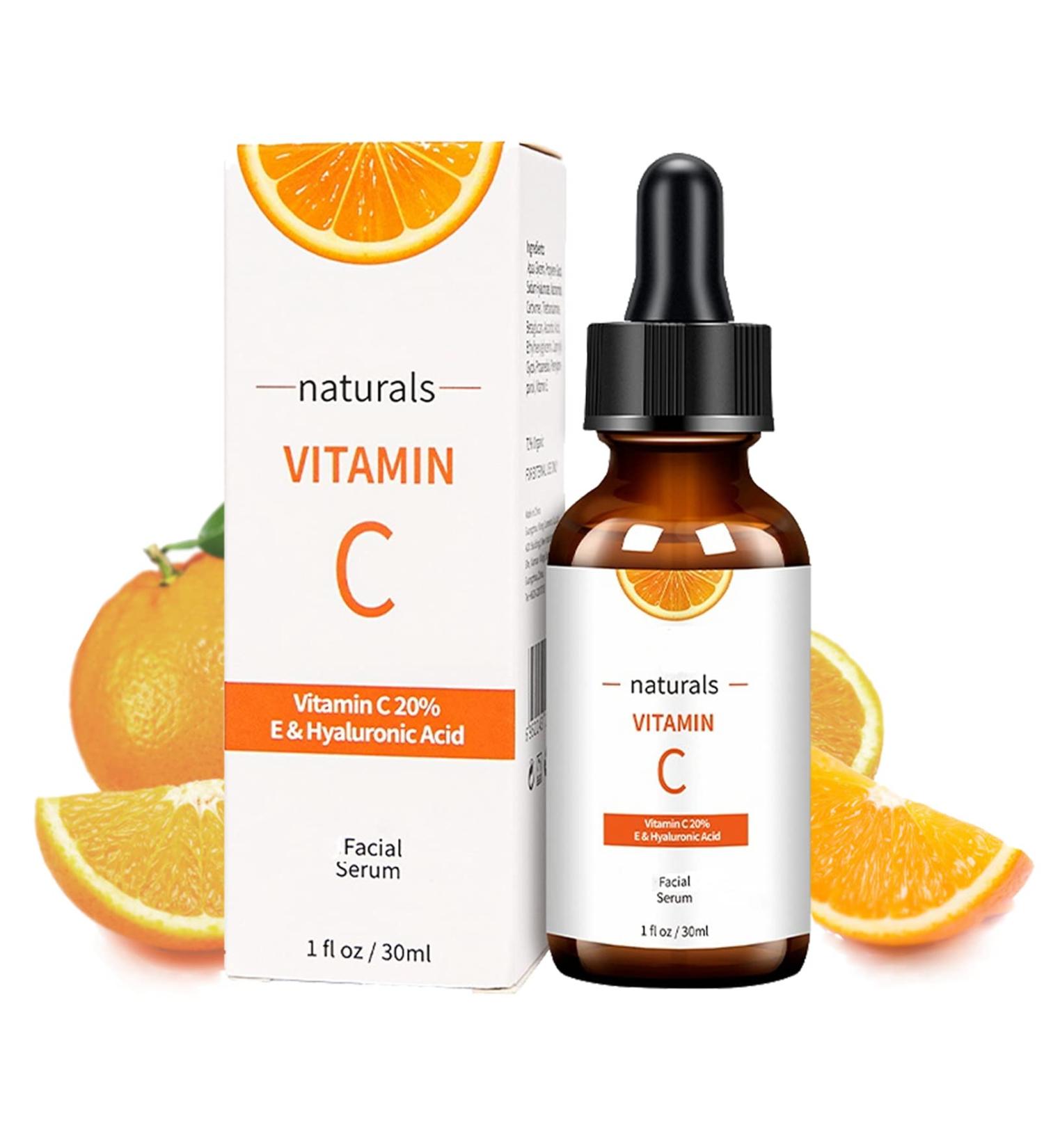 Vitamin C Serum for Face Skincare Serum 20% Vitamin C with Hyaluronic Acid Vitamin E Moisturiser Face Women Skin Care Anti Aging Brightening Wrinkle Facial Serum(30 ml) (Vitamin C) - Buy Online on GoSupps.com