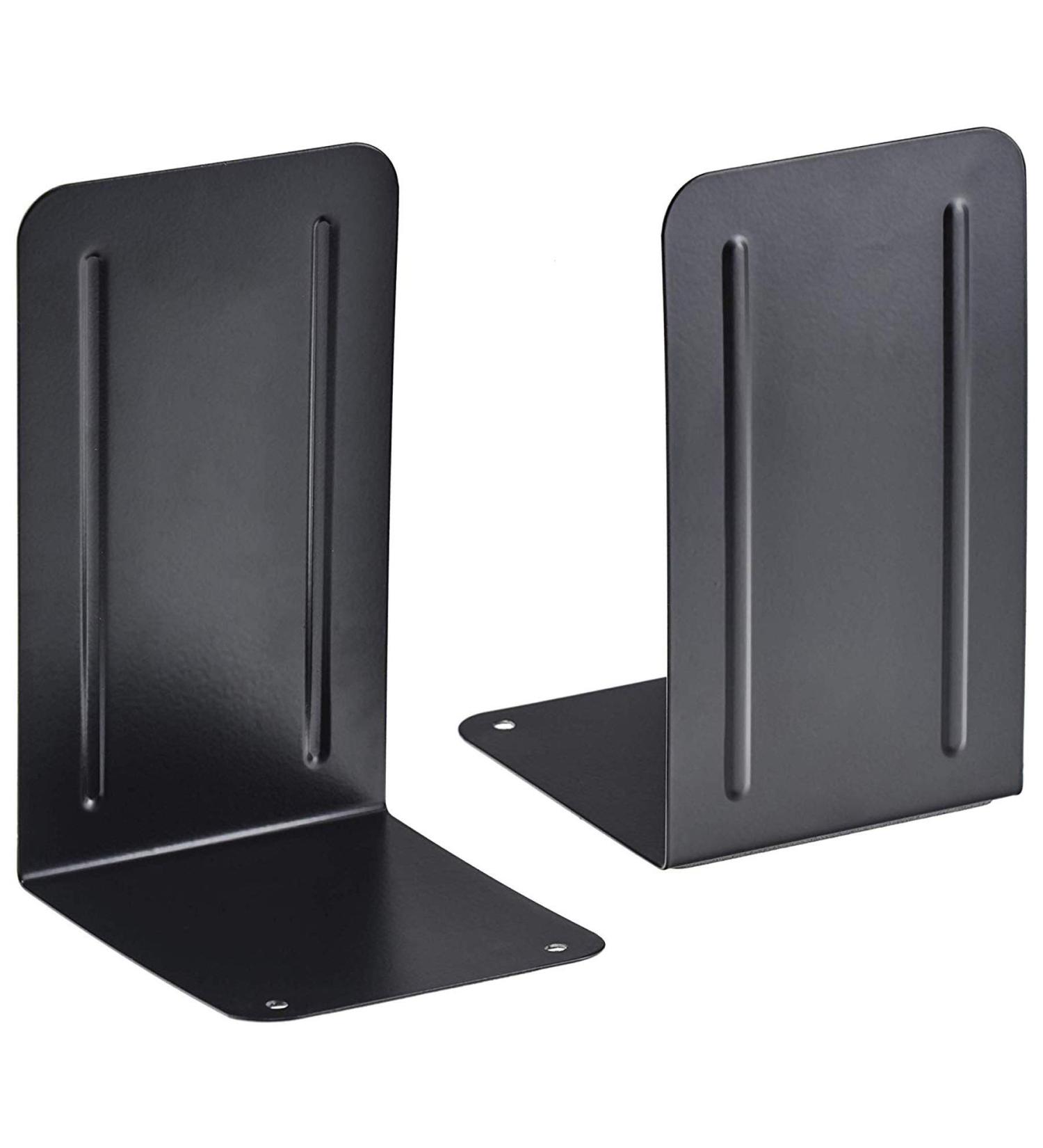 Acrimet Premium Metal Bookends - Non-Slip Heavy Duty Black | 1 Pair for Home & Office Organization - Buy Online on GoSupps.com