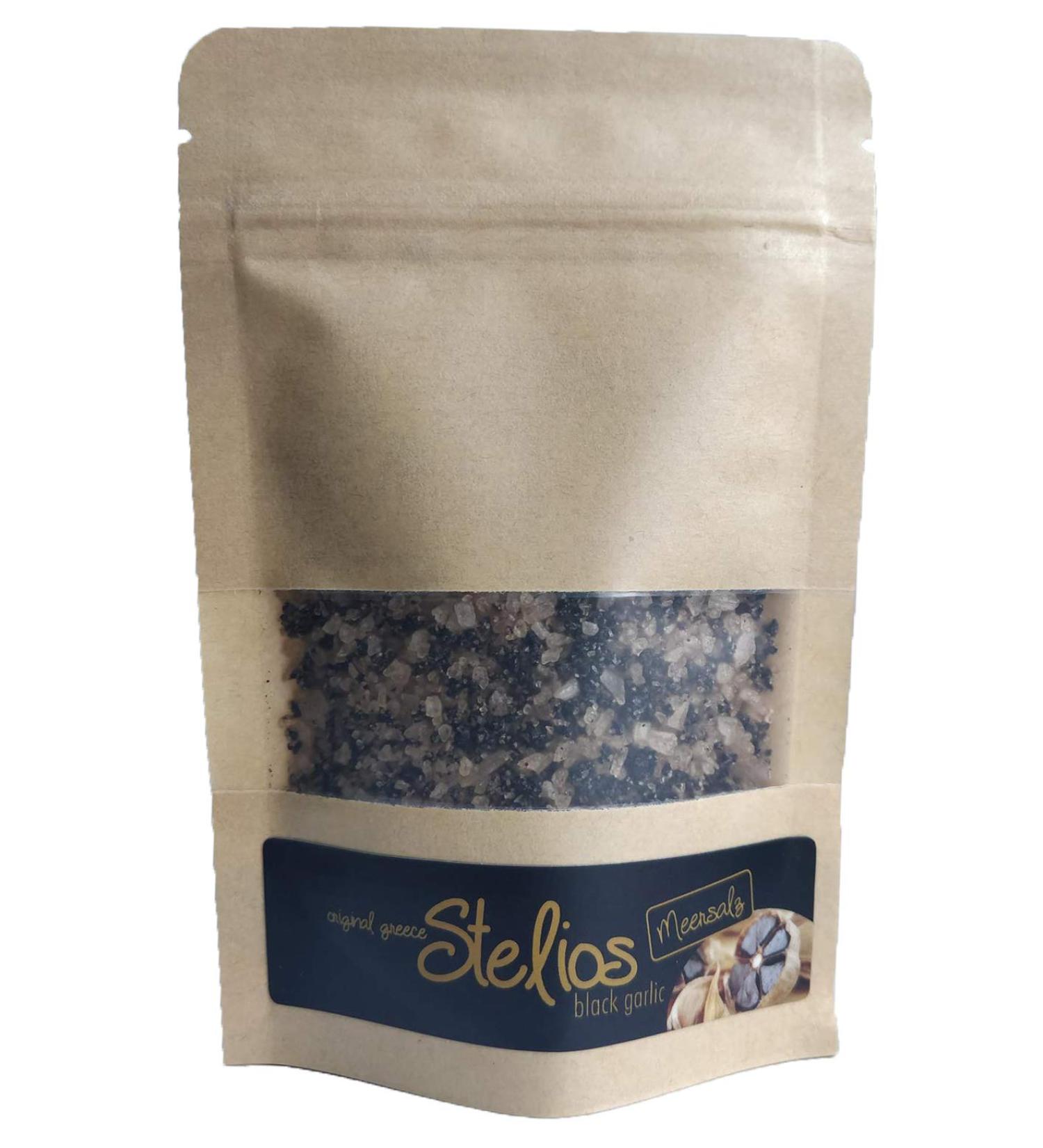 Organic Black Garlic Sea Salt Aged FULL 90 Days Vegan GMO Free Gluten Free 75gr - Buy Online on GoSupps.com