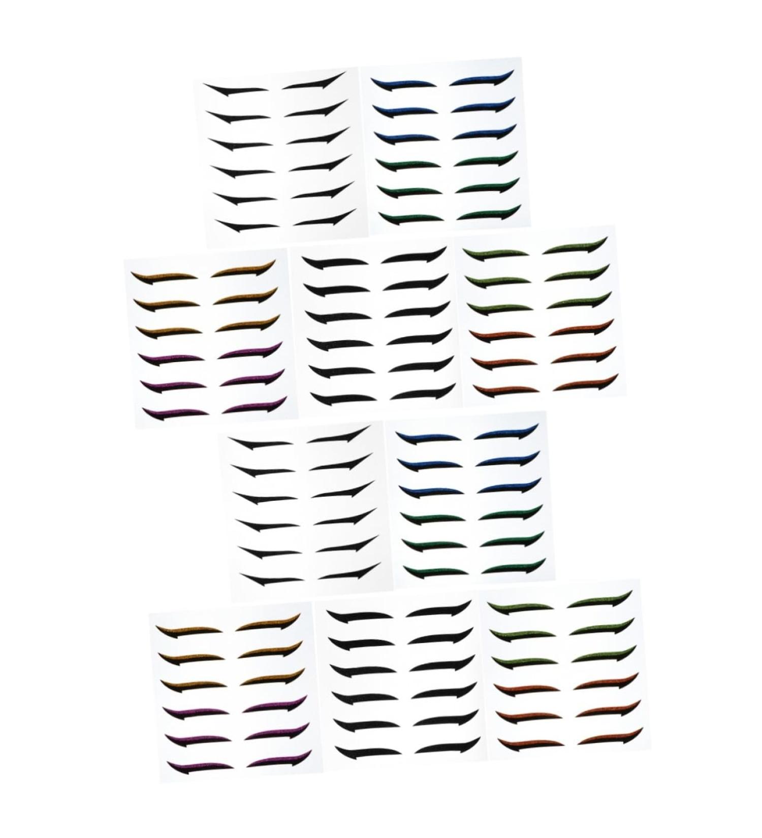 NOLITOY 72 Pairs Glitter Eyeliner Eyelid Makeup Stickers Self- Eye Skin Sticker Double Eyelid Miss Applique - Buy Online on GoSupps.com