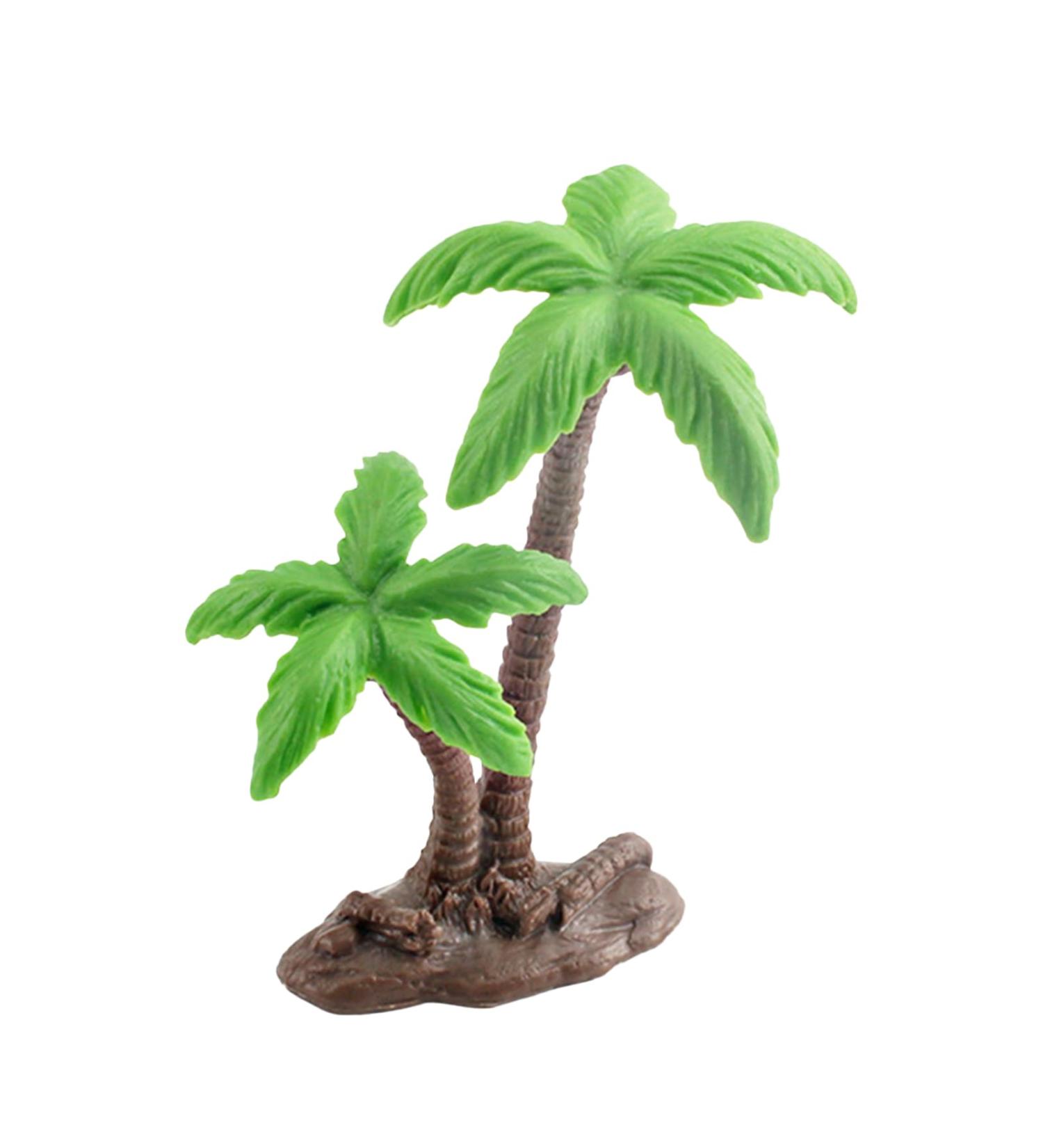 Palm Tree Decorations Tropical Coconut Palm Tree Model Mini Palm Leaves Building Model Tree Cake Topper Architecture Tree Artificial Coconut Palm Tree (A) - Buy Online on GoSupps.com