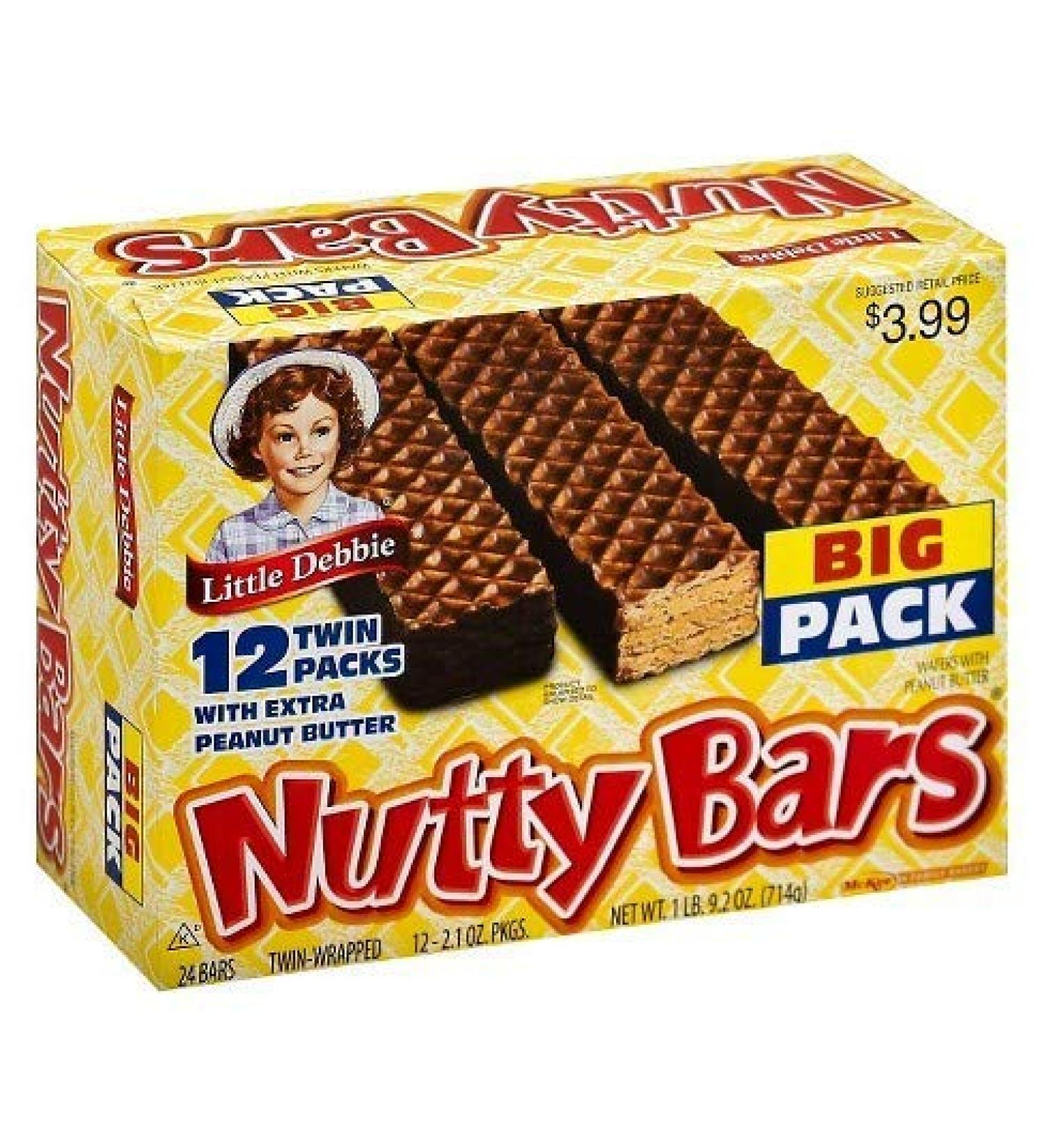 Little Debbie Nutty Bars Wafer Bar 25.2 Oz (3 Boxes) - Delicious Snack Pack from Little Debbie - Buy Online on GoSupps.com