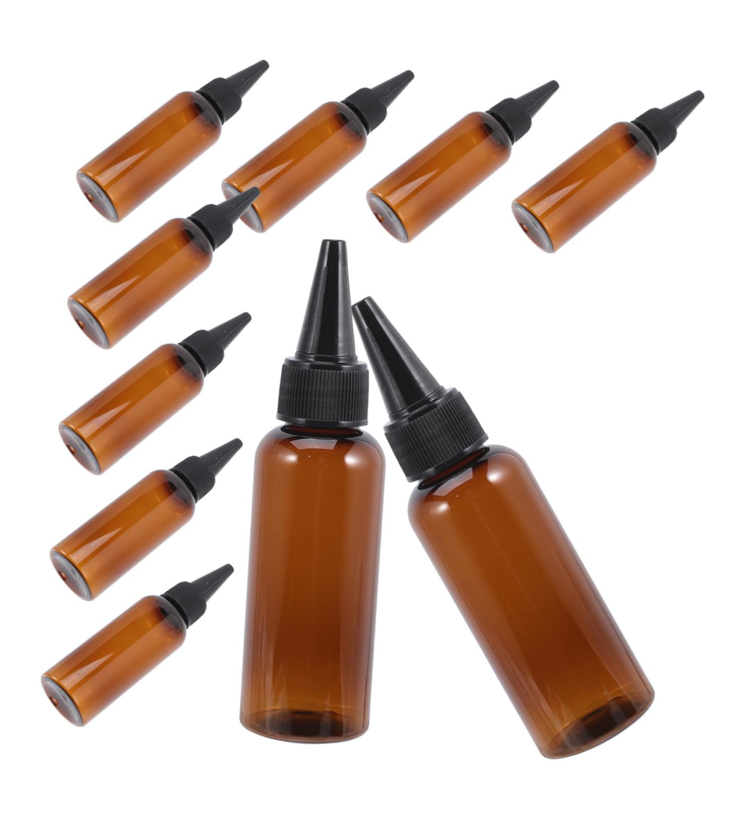 Lot de 10 Flacons Applicateurs pour Cheveux 50 Ml Pet Brun Souple Flacon Rechargeable Bouchon Noir Pr cision Coloration Capillaire Usage Professionnel - Buy Online on GoSupps.com