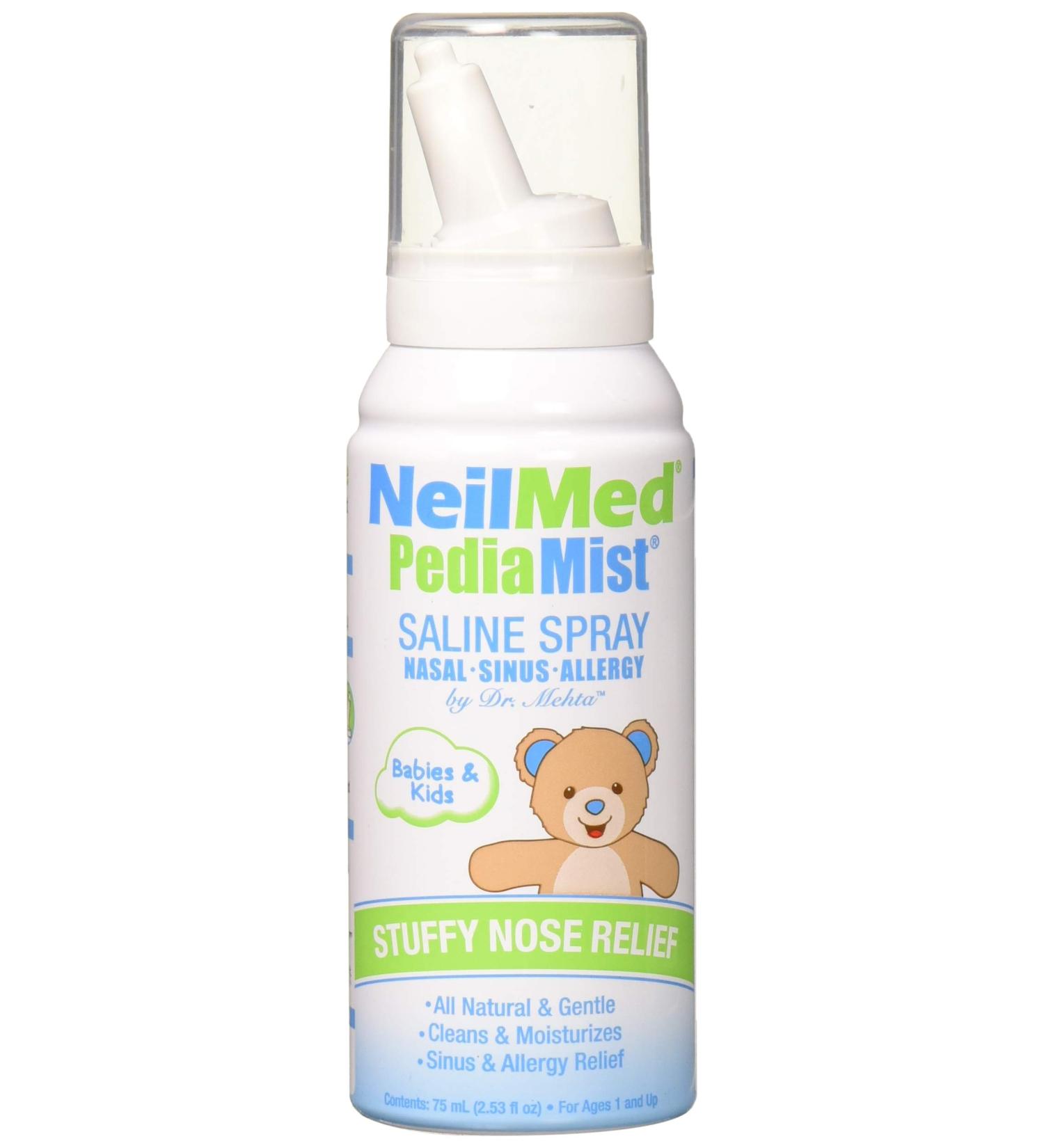 NeilMed Pediamist Pediatric Saline Spray 2.53 Fl. Oz - Gentle Nasal Relief for Kids - Buy Online on GoSupps.com