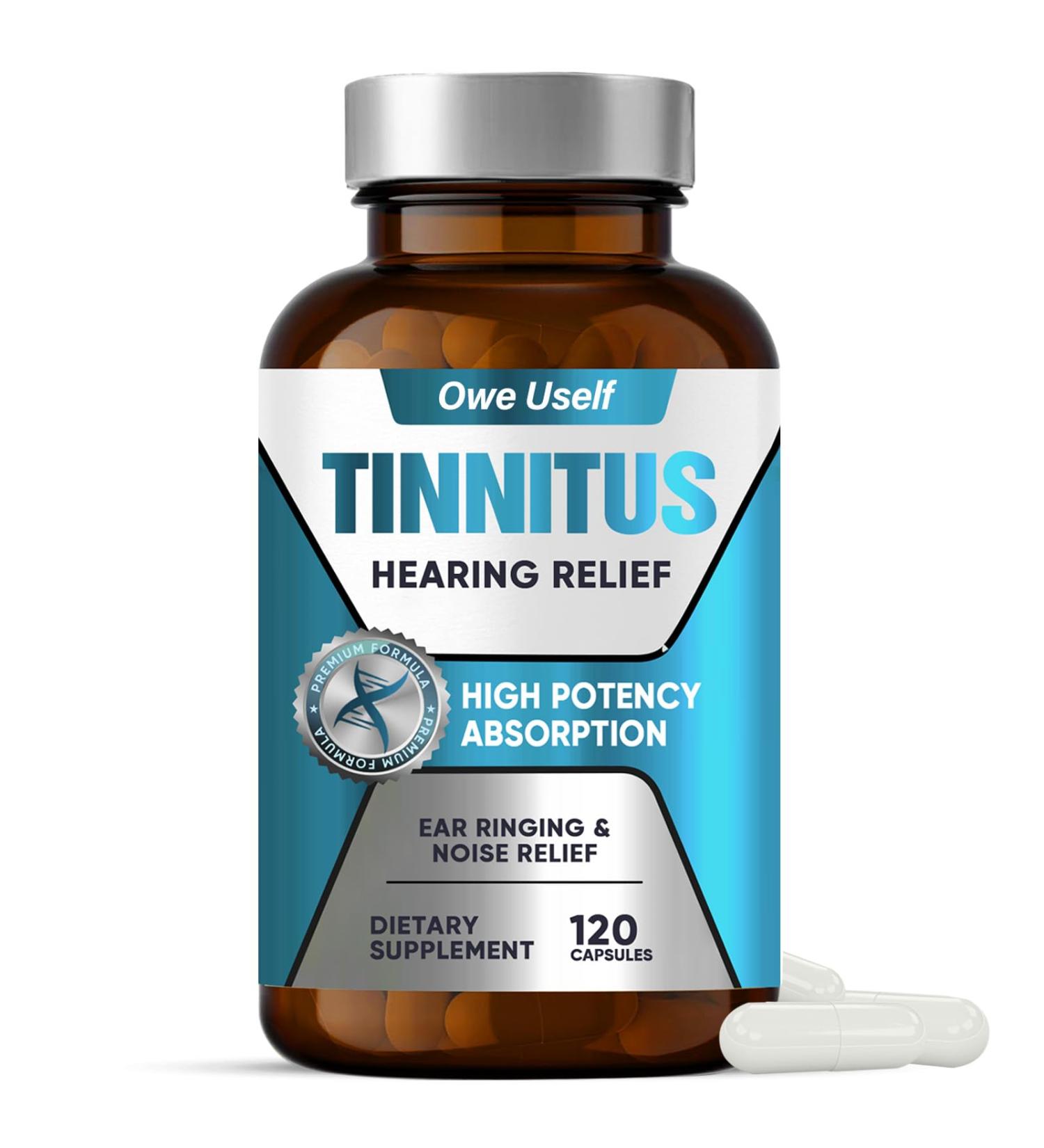 Tinnitus Relief for Ringing Ears Advanced Tinnitus Support Supplement - 120 Capsules with Vitamin B Complex & C 120 Count (Pack of 1) - Buy Online on GoSupps.com