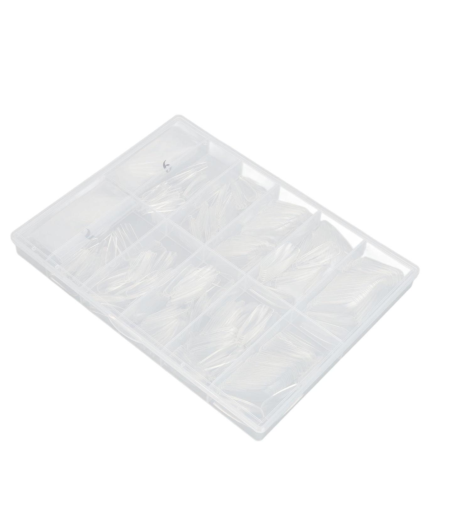 Artificial Nail Tips 504 Pieces Transparent Clear Artificial Nails Trendy for Valentine's Day (01#) - Buy Online on GoSupps.com