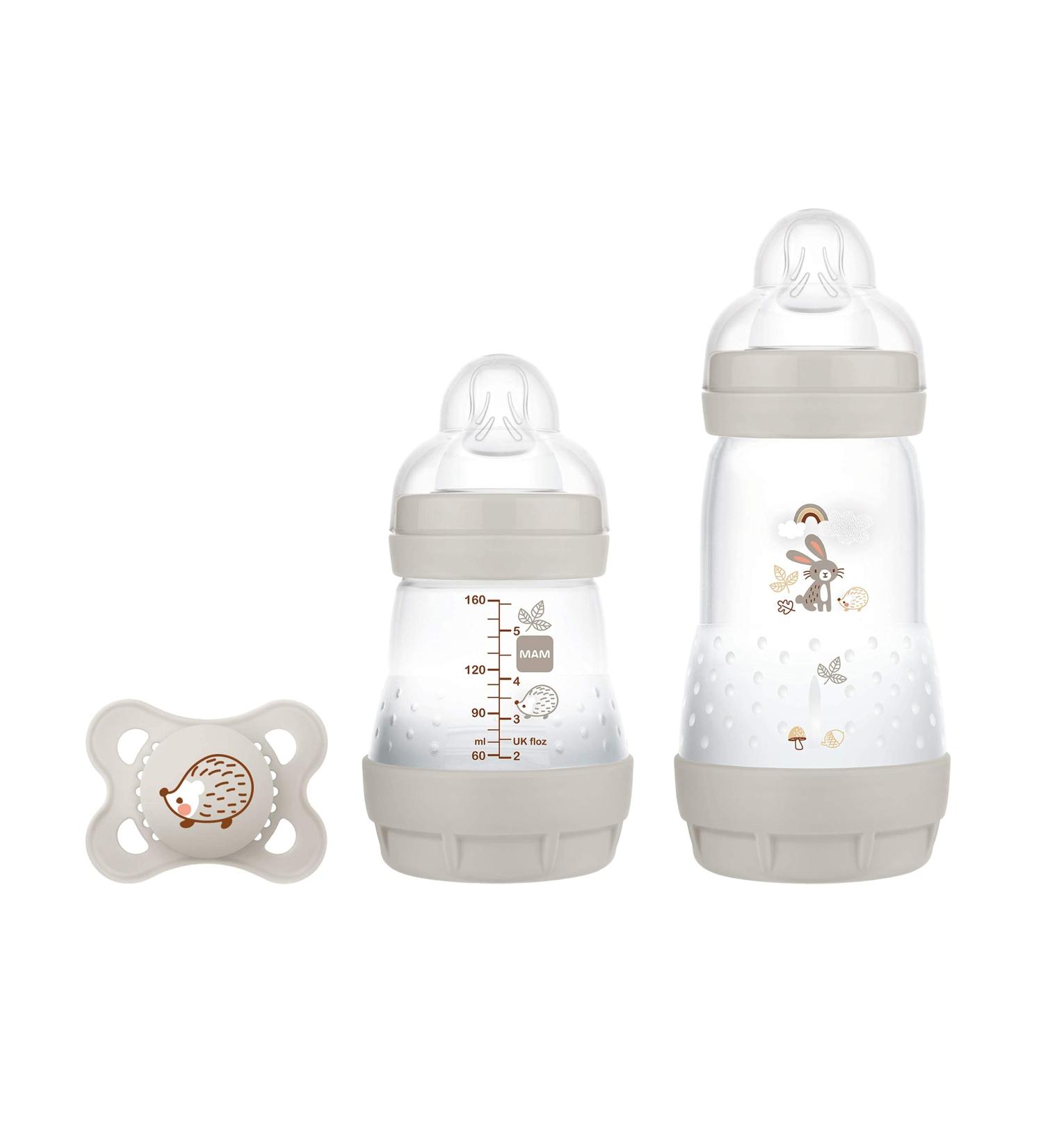 MAM Easy Start Anti-Colic Bottles & Soother Set - Grey Rabbit 3-Pack - Buy Online on GoSupps.com