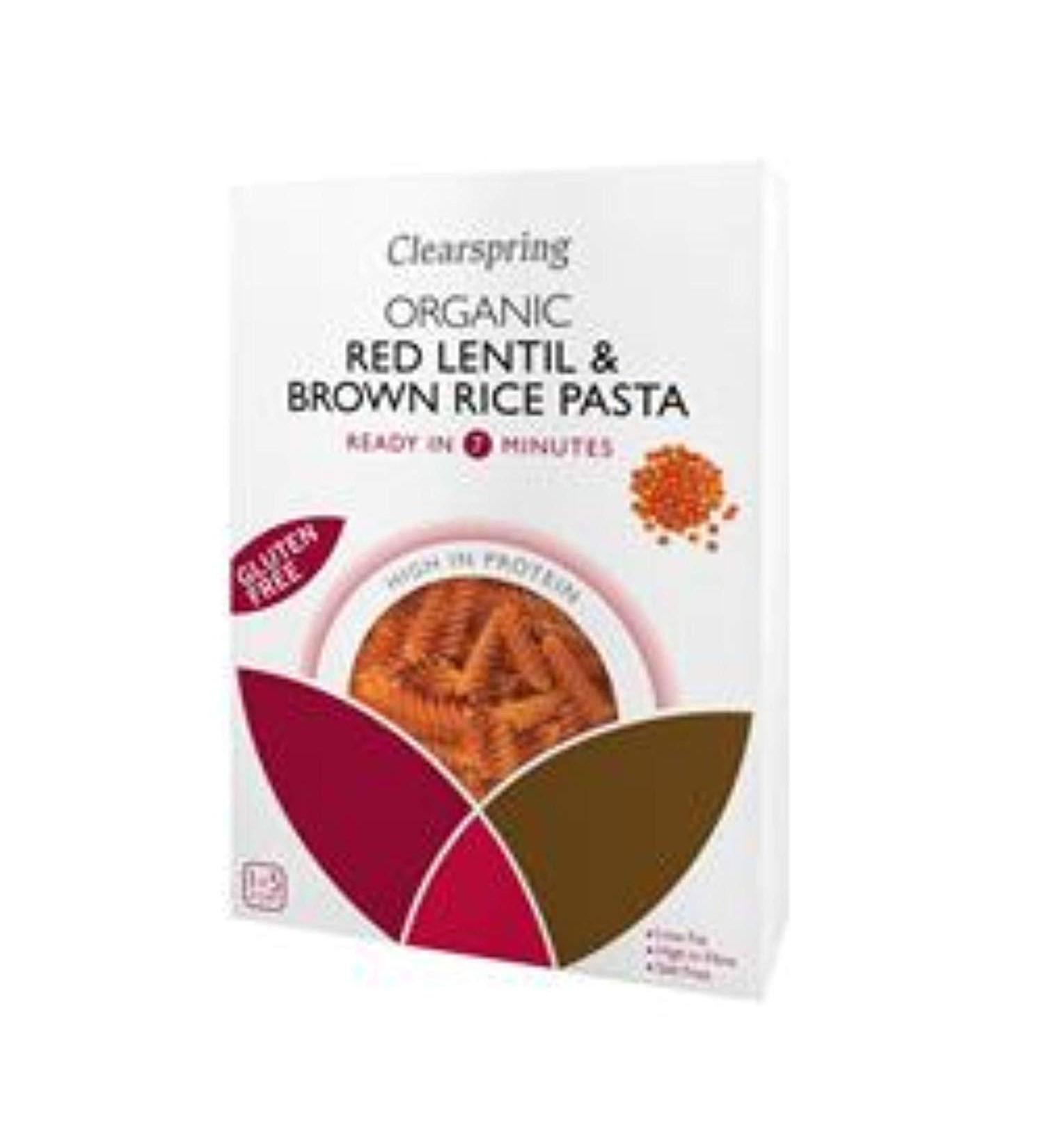 Clearspring Organic Gluten Free Red Lentil & Brown Rice Pasta
