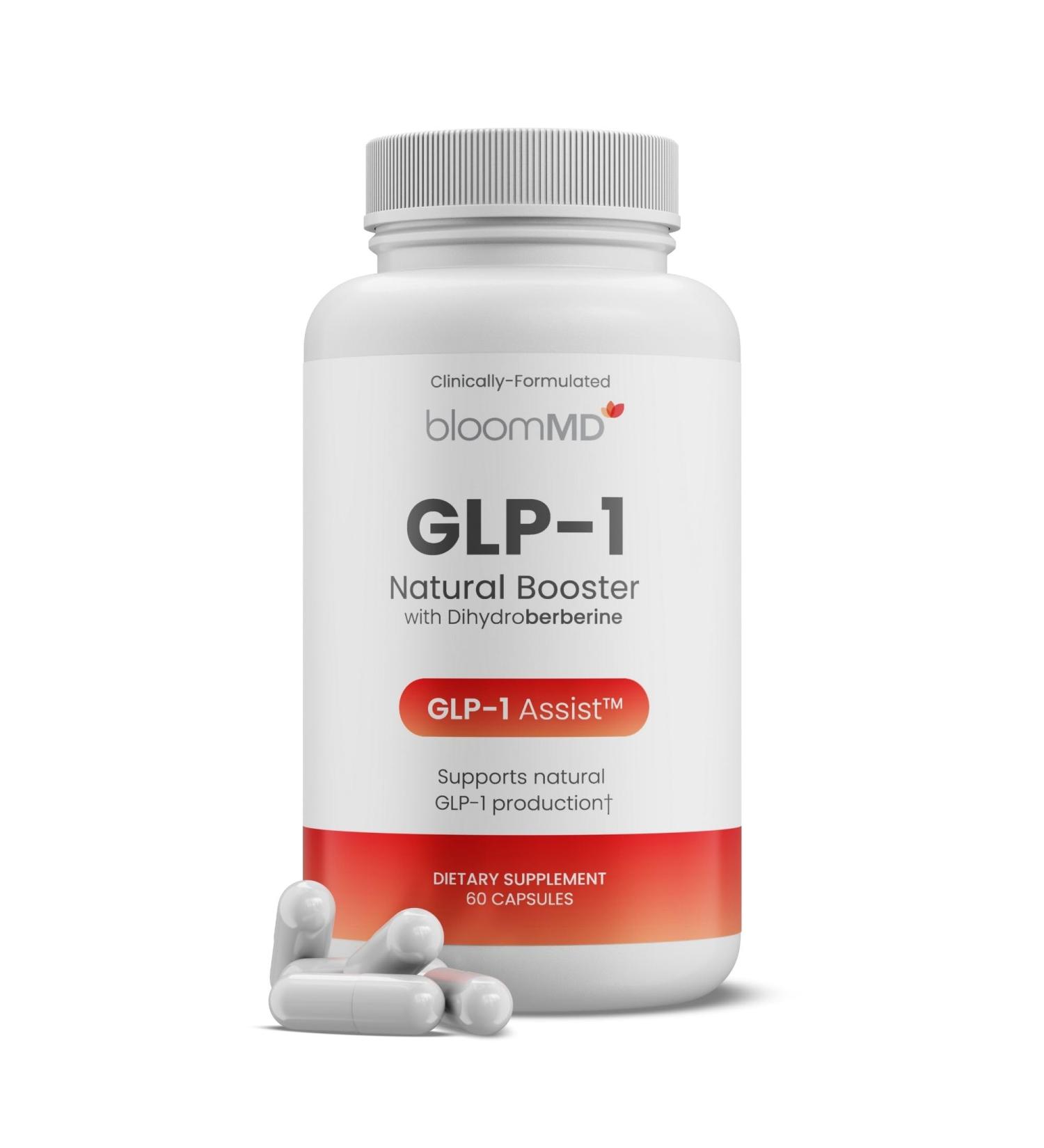 BloomMD GLP-1 Natural Booster with Dihydroberberine Dietary Supplement for GLP-1 Production Support 60 Capsules - Buy Online on GoSupps.com