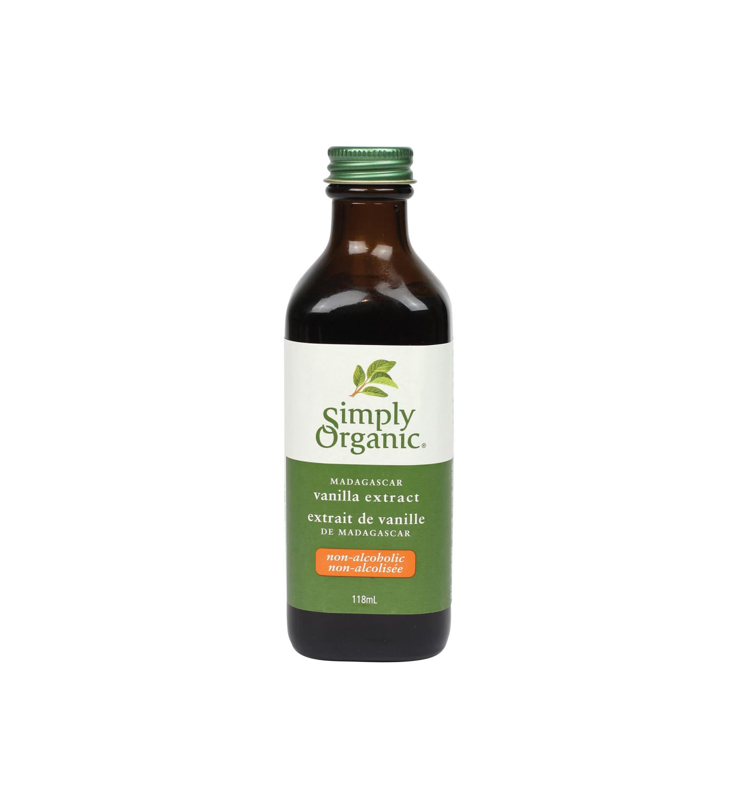 Simply Organic Non-Alcoholic Vanilla Extract Certified Organic | 118mL Glass Bottle - Buy Online on GoSupps.com