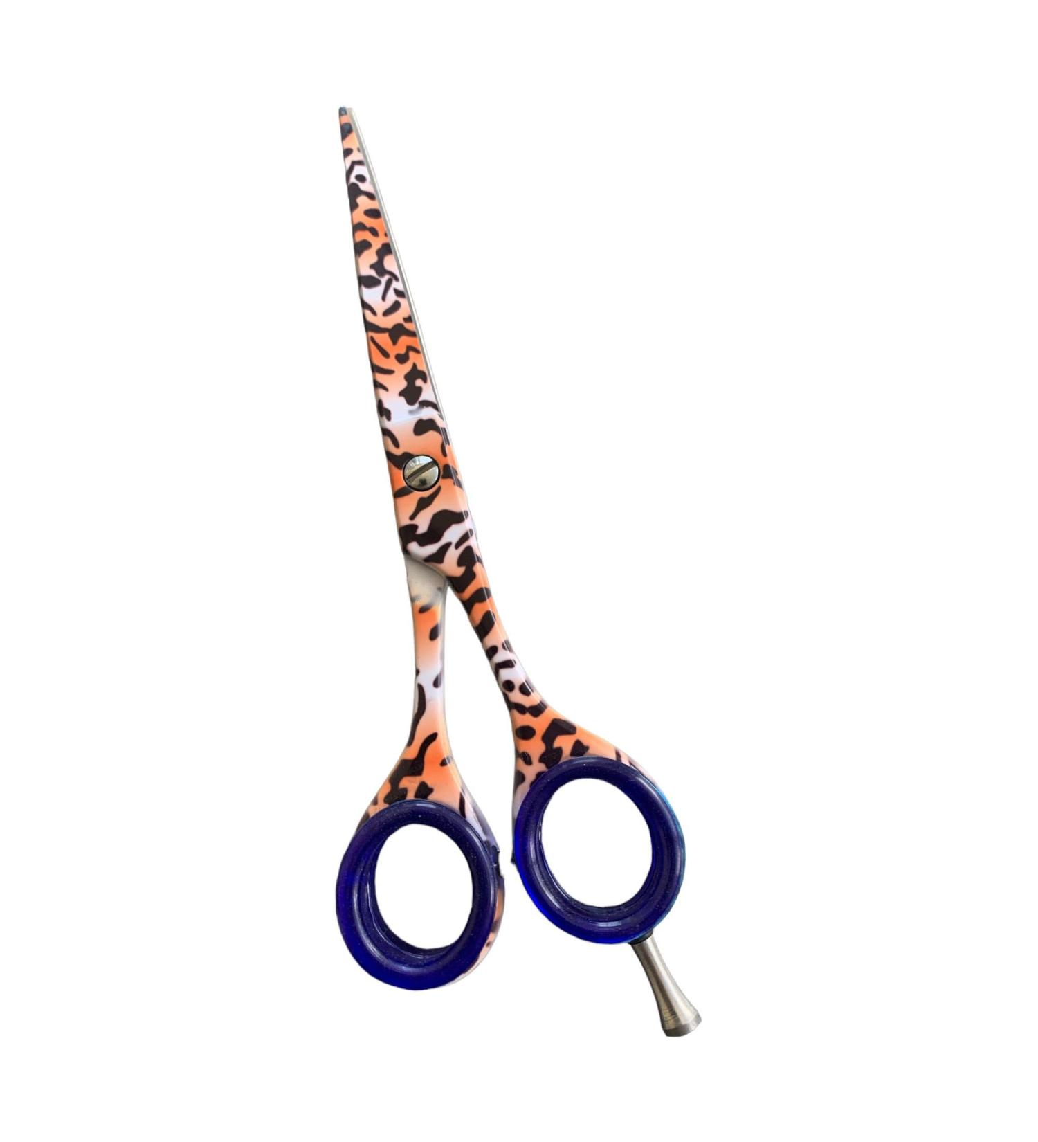 Professional Hair Cutting Scissors Shears Barber Salon Hairdressing Scissor Stainless Steel by ASM Instruments (5.5" Grey Leopard Super Cut) - Buy Online on GoSupps.com