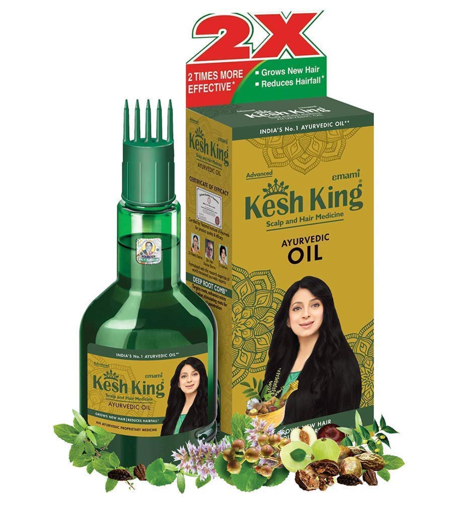 Kesh King Ayurvedic Scalp and Hair Oil 100ml (Hair Oil 60ml- Pack of 3)