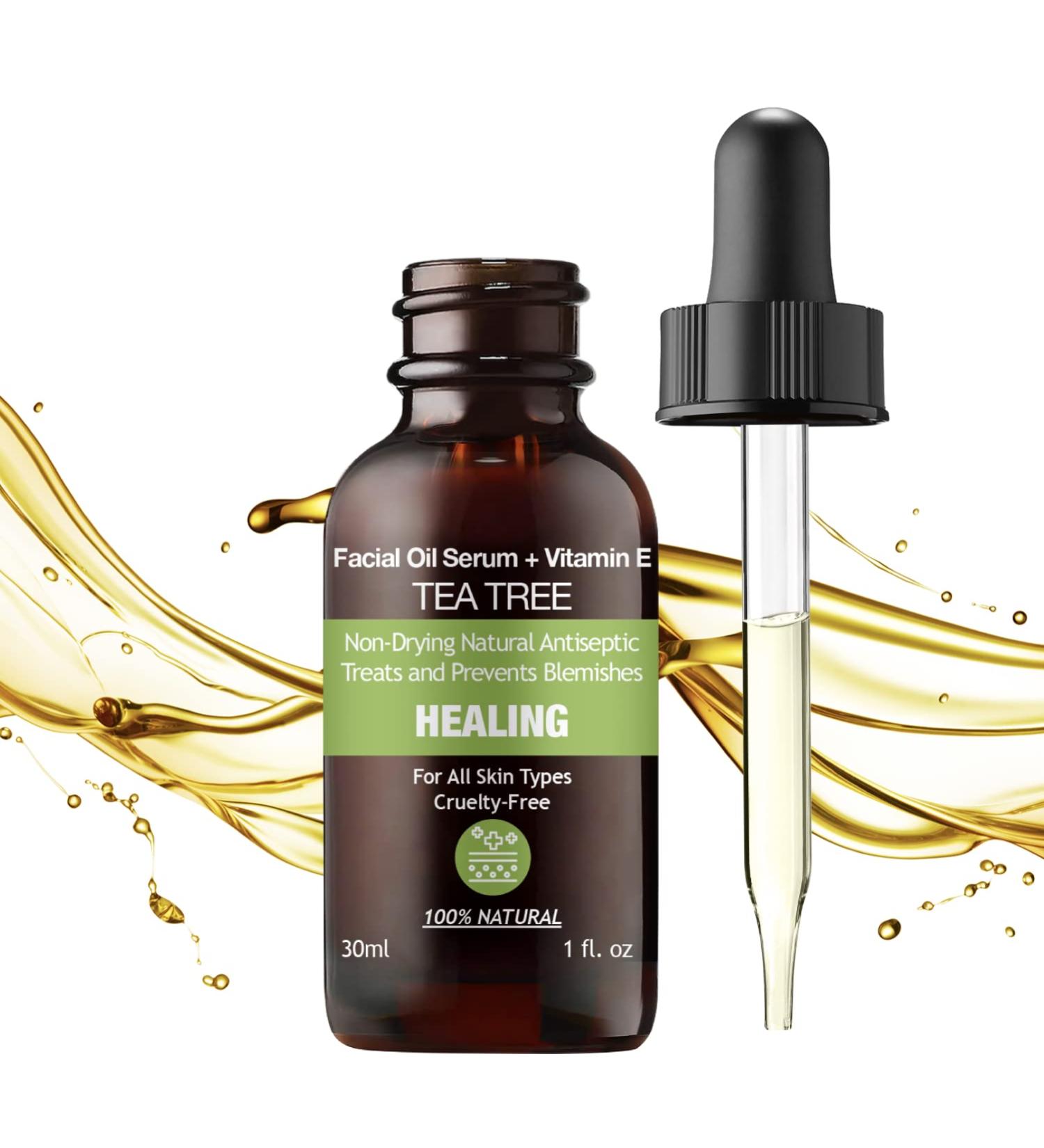 Purifect Tea Tree Oil Facial Serum Treats & Prevents Blemishes and Acne with Vitamin E Made in USA | Sensitive Skin Formula with Shea Butter Sunflower Seed Jojoba Redness Relief Tea Tree 1 Fl Oz (Pack of 1) - Buy Online on GoSupps.com