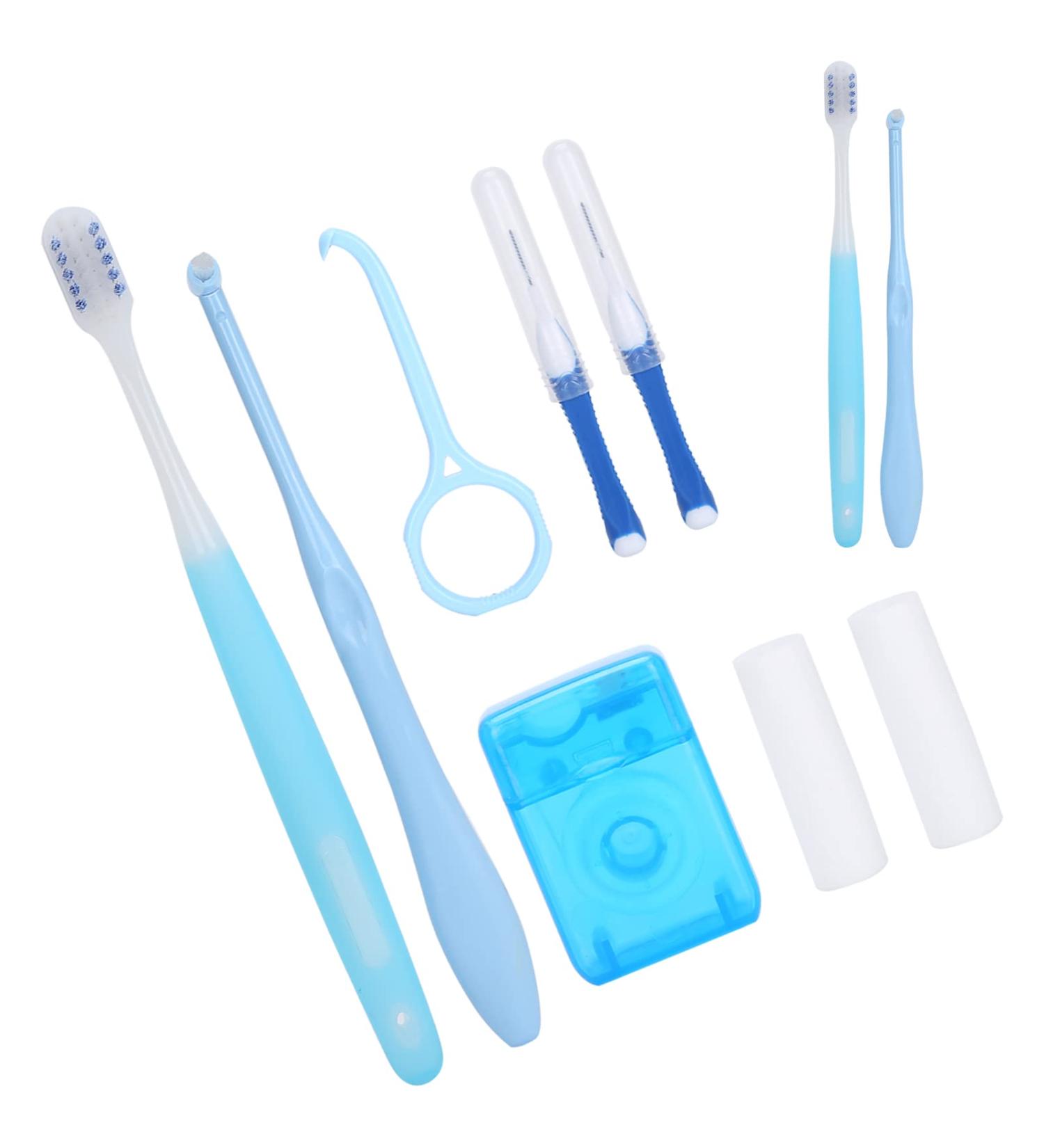 Orthodontic Care Set - Braces Cleaning Brush Interdental Brush Wax Tools & Dental Floss Retractor for Optimal Oral Hygiene - Buy Online on GoSupps.com