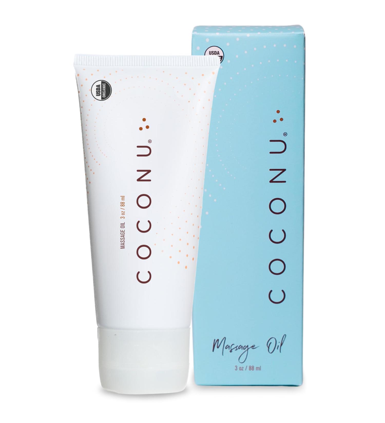 Coconu Oil Based Massage Oil for Couples | Organic Coconut Body Oil | Natural Ingredients - 3 Oz - Buy Online on GoSupps.com