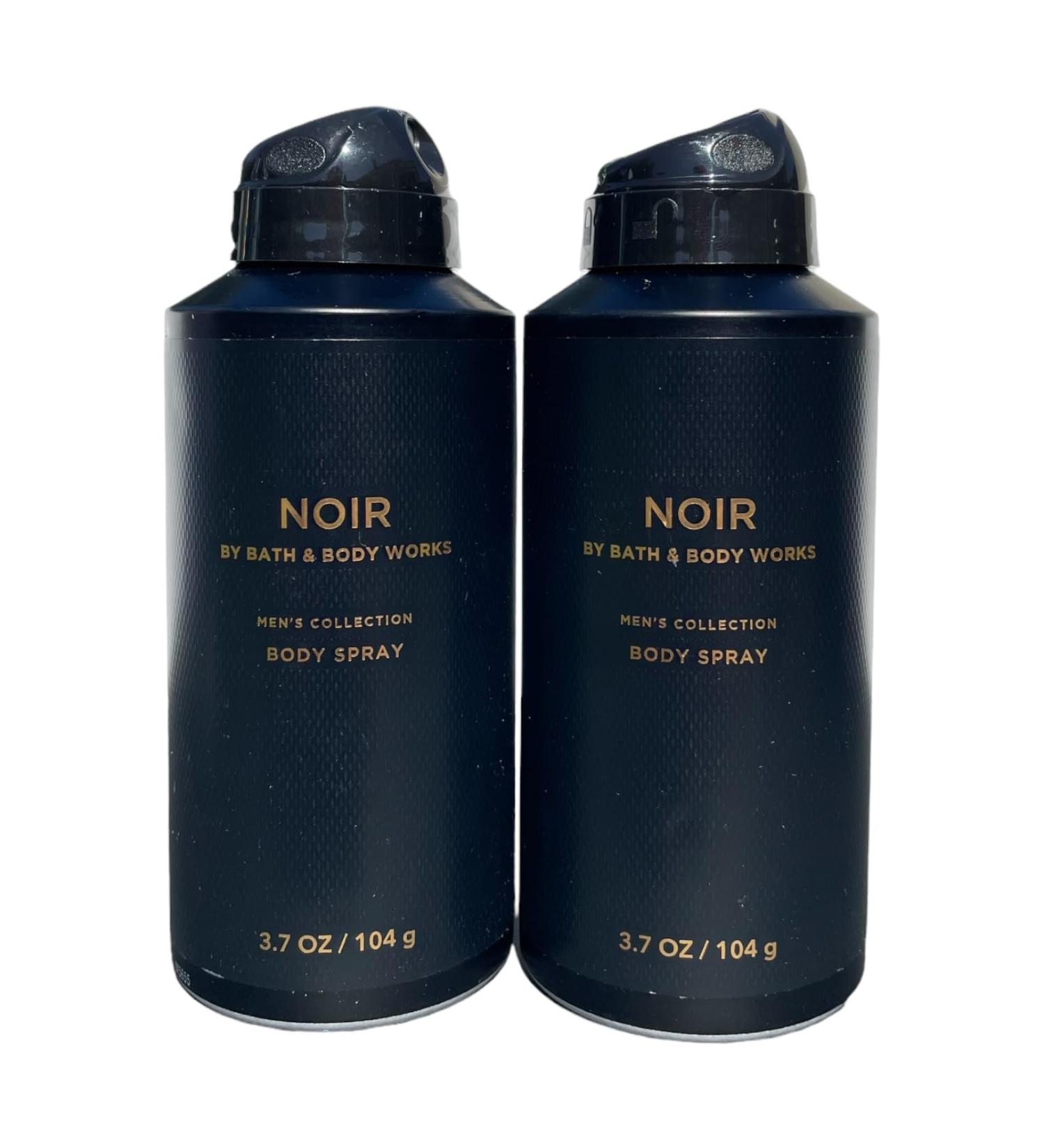 Bath Body Works BBW Men's Collection Noir Body Spray 3.7oz. Lot of 2