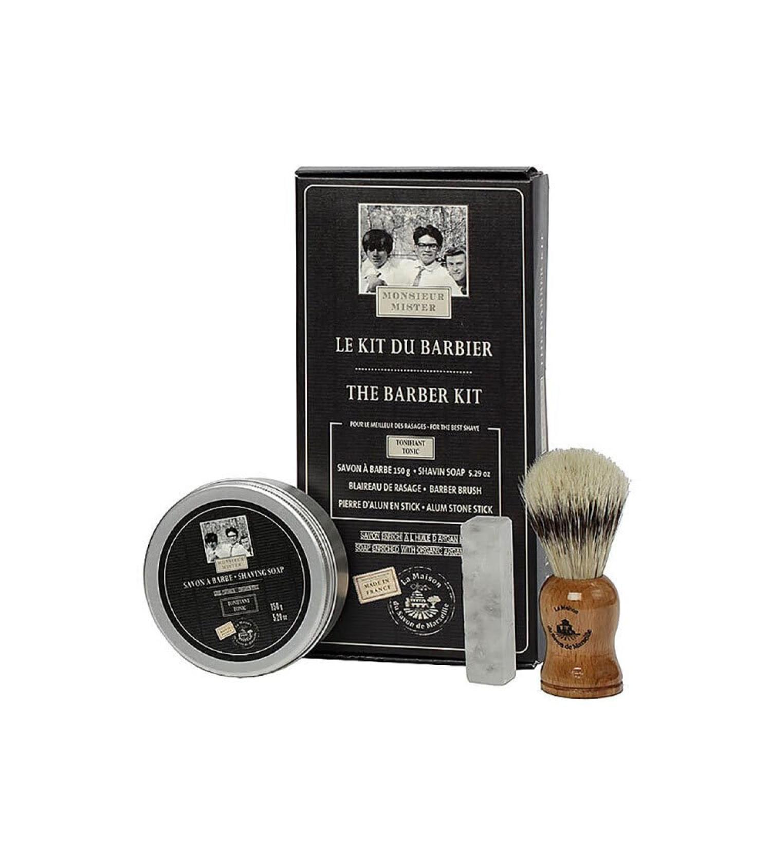 Zeitzone Shaving Set - Badger Hair Brush Shaving Soap & Alum Stone | Perfect Men's Gift for Smooth Shaving - Buy Online on GoSupps.com