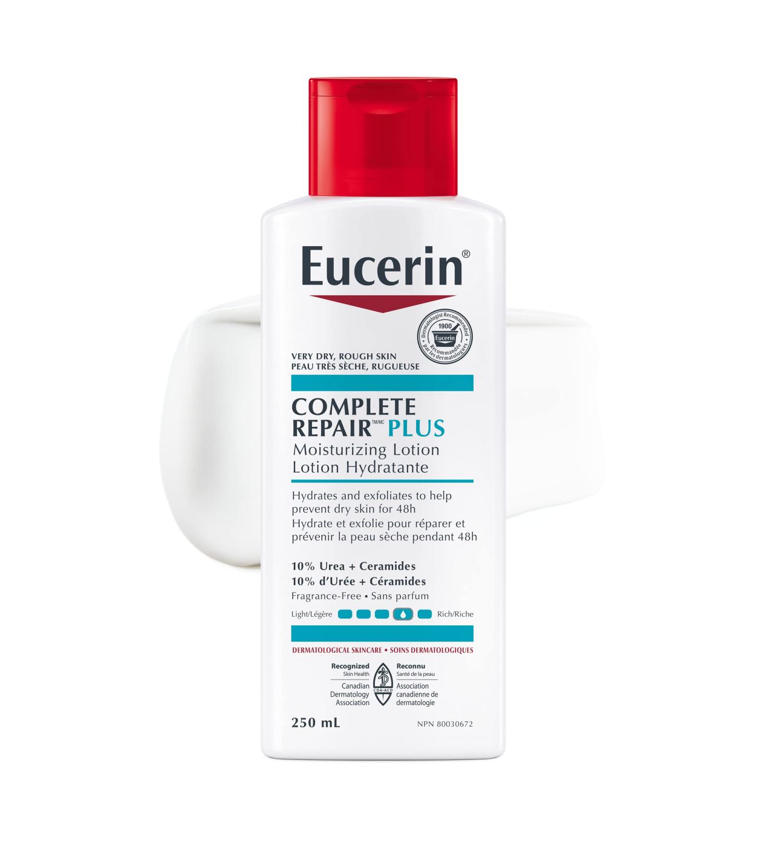 EUCERIN Complete Repair Plus Moisturizing Lotion for Very Dry Rough Skin 10% Urea Lotion Ceramide Lotion Non Comedogenic and Non Greasy Body Lotion Fragrance Free Dermatological Skin Care 250mL Unscented 250 ml (Pack of 1) - Buy Online on GoSupps.com