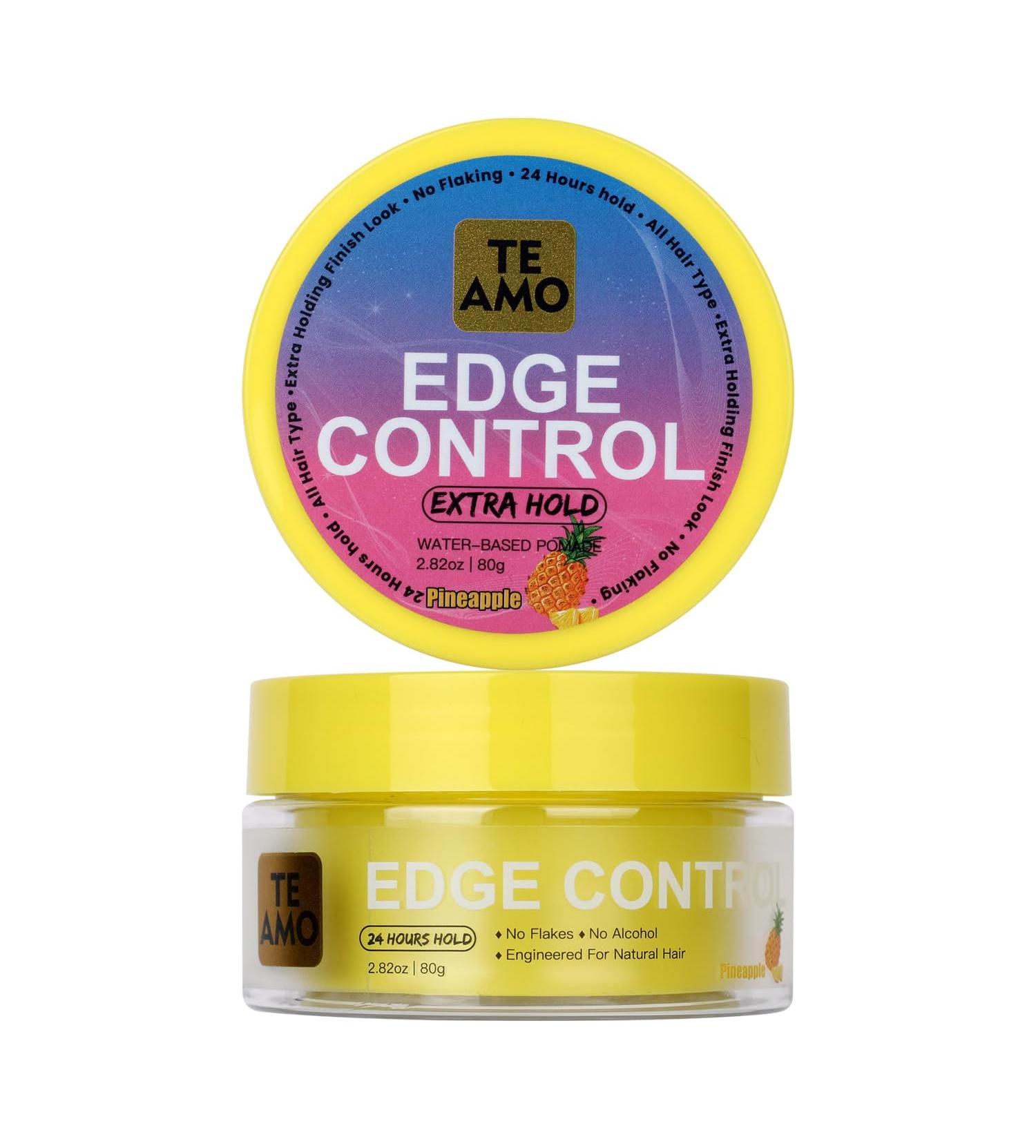 Te Amo Edge Control Gel 2.82oz - Extra Hold No Flaking Water-Based with Vitamin E | Apple & Pineapple Scent | All Hair Types - 24hr Hold - Buy Online on GoSupps.com