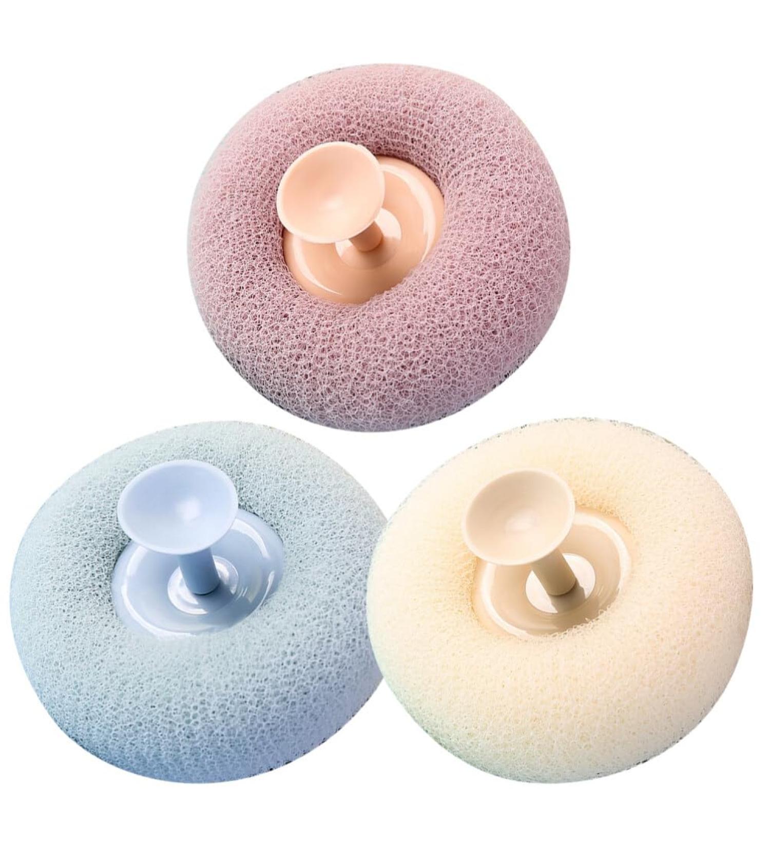 POPETPOP 3pcs Shower Puffs | Soft Mesh Bath Loofah & Body Scrubbers | Essential Shower Accessories for Women - Buy Online on GoSupps.com