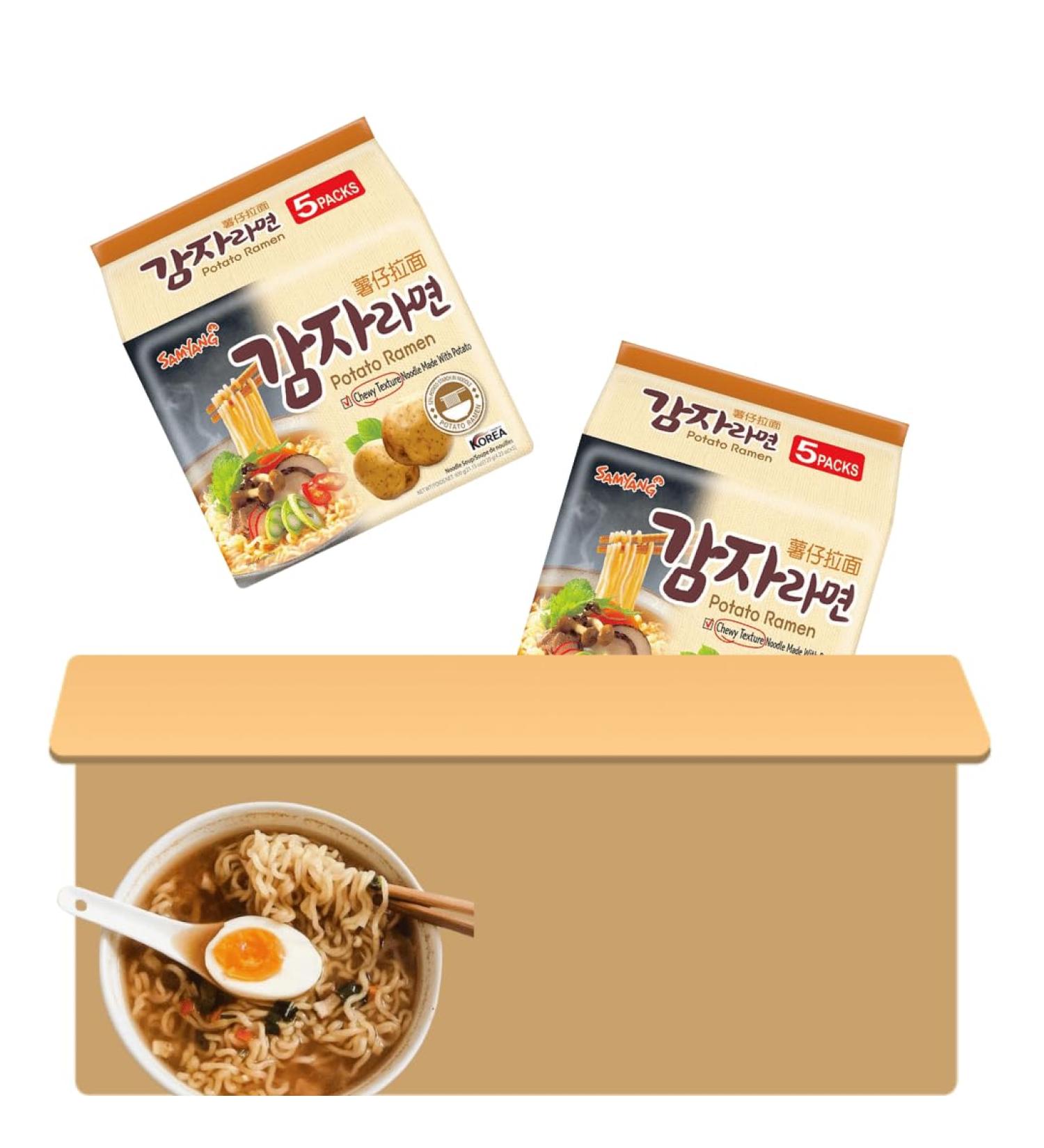 Samyang Potato Flavour Ramen Korean Instant Noodle 120g (Pack of 10) - Buy Online on GoSupps.com