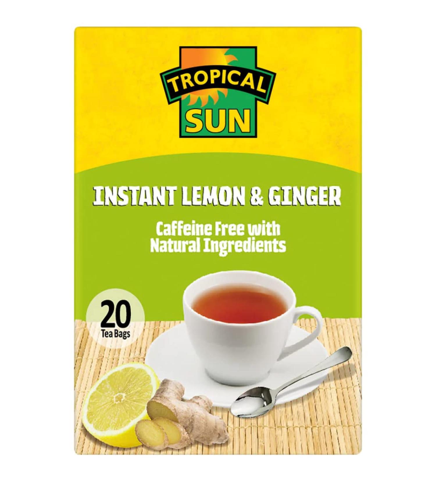 2 x Tropical Sun Instant Lemon & Ginger Tea 6 x 60g