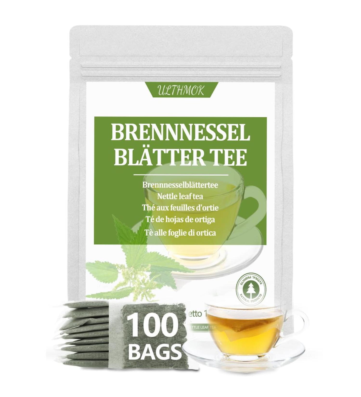  ULTHMOK ULTHMOK Premium 100% Chives Nettle Tea Bags - Made from 100% Wild Nettle Leaves - Additive Free & Caffeine Free - Soft & Nourishing - Buy Online on GoSupps.com